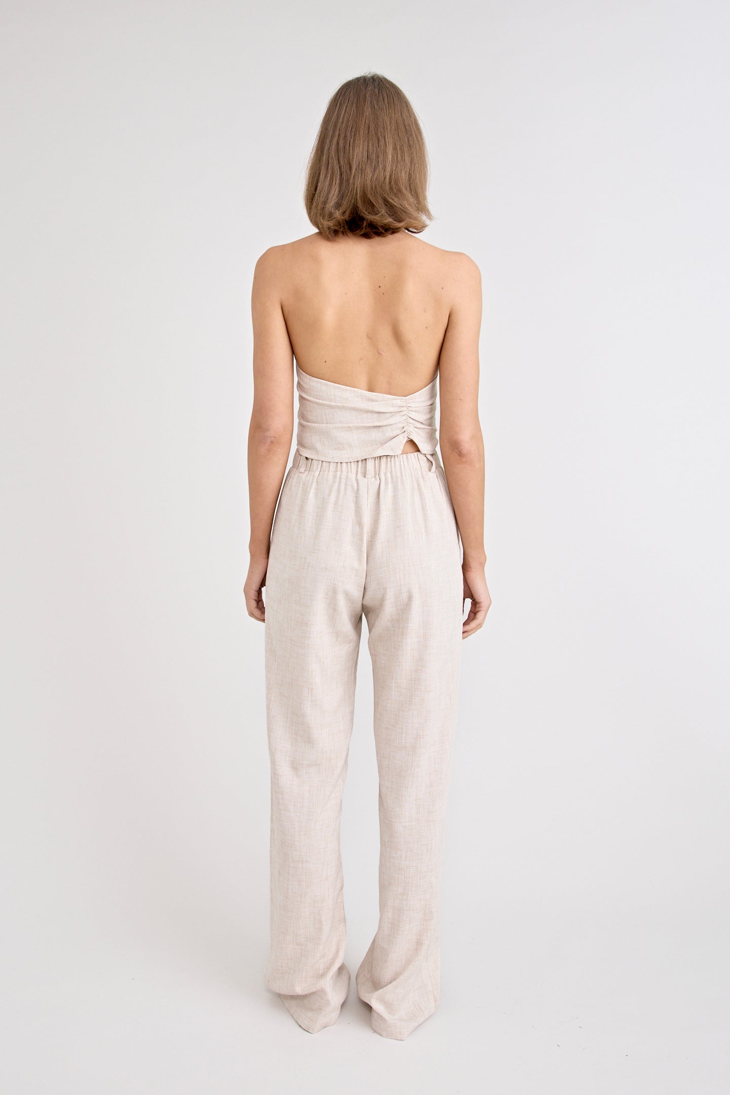PINO COWL NECK TOP | NATURAL