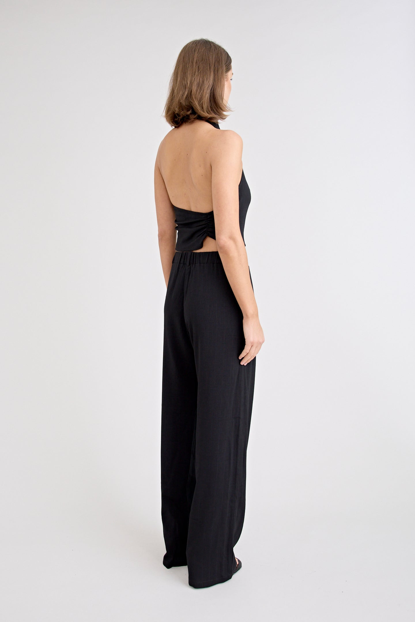 PINO COWL NECK TOP | BLACK