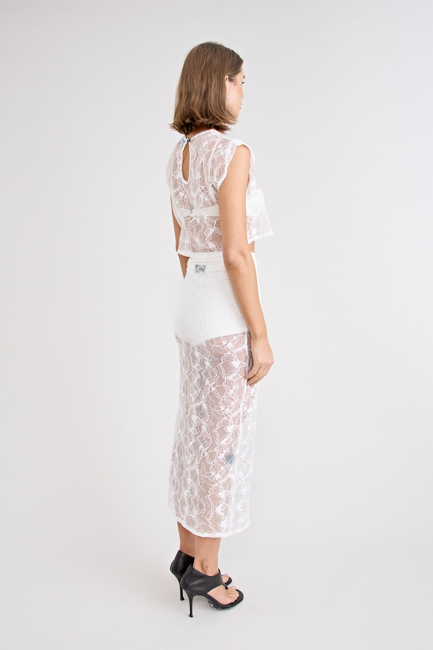 ASTRID LACE SKIRT | WHITE