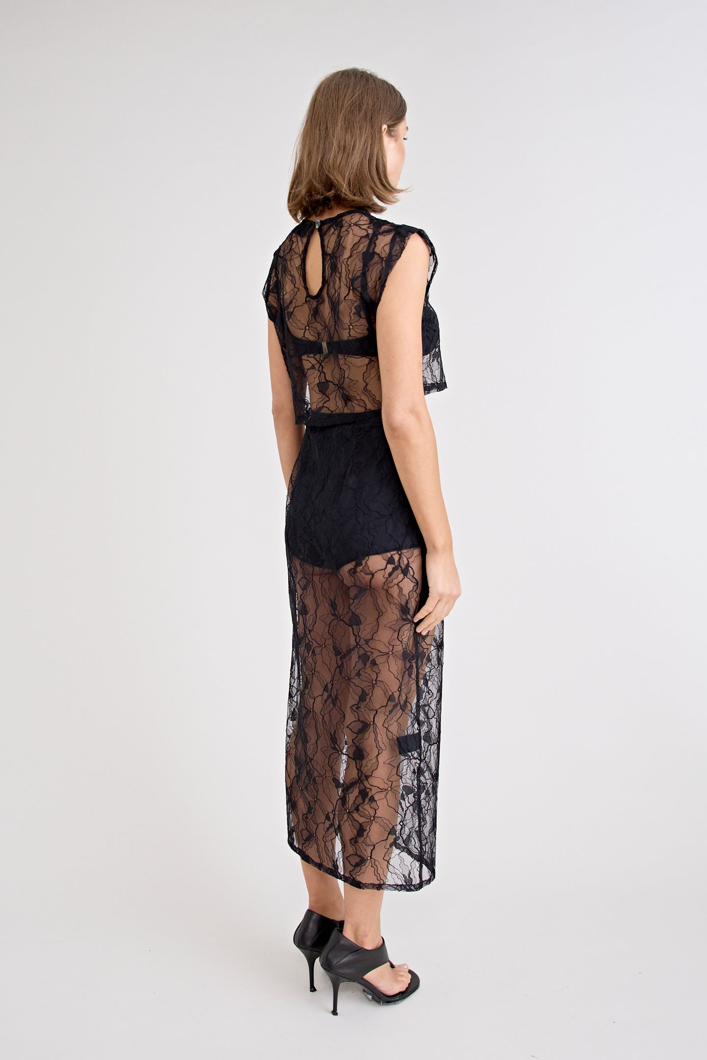 ASTRID LACE SKIRT | BLACK