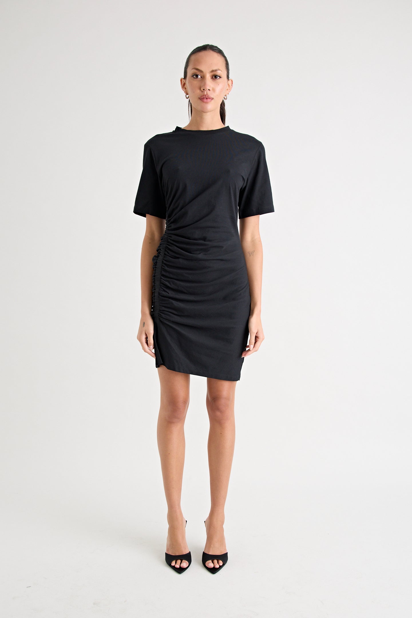 COLMAR ORGANIC COTTON MINI DRESS | BLACK