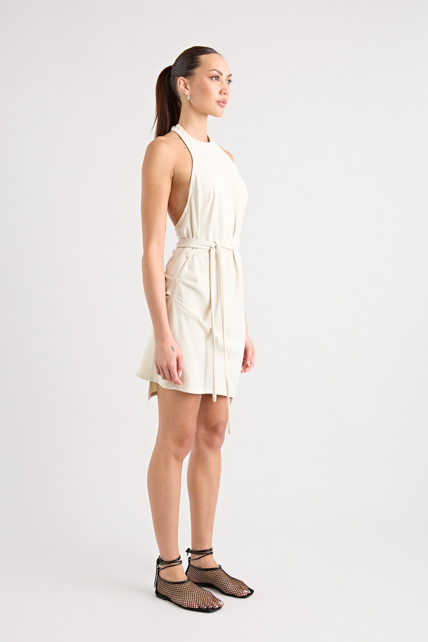 CYRIL WRAP DRESS | SAND