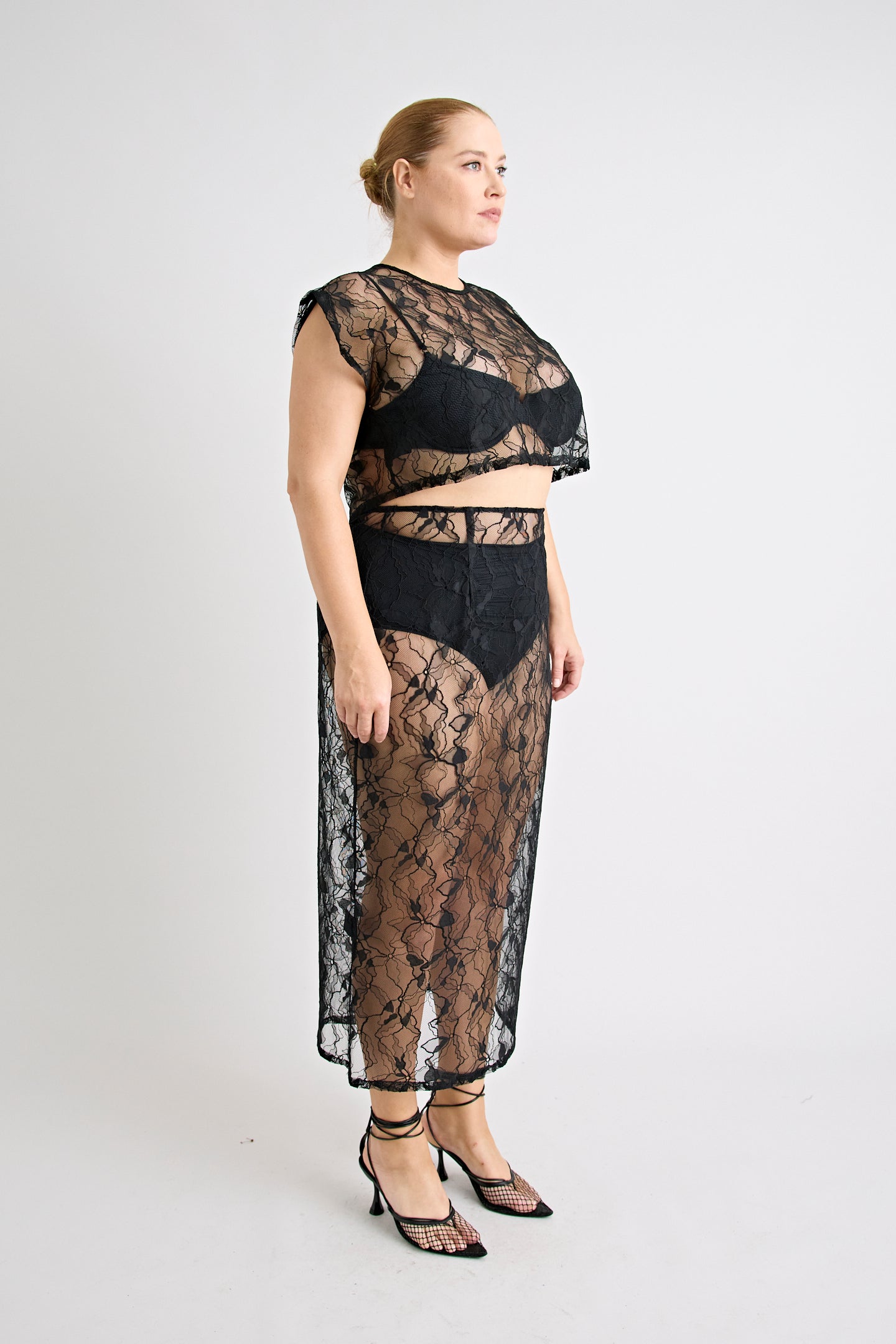 ASTRID LACE SKIRT | BLACK