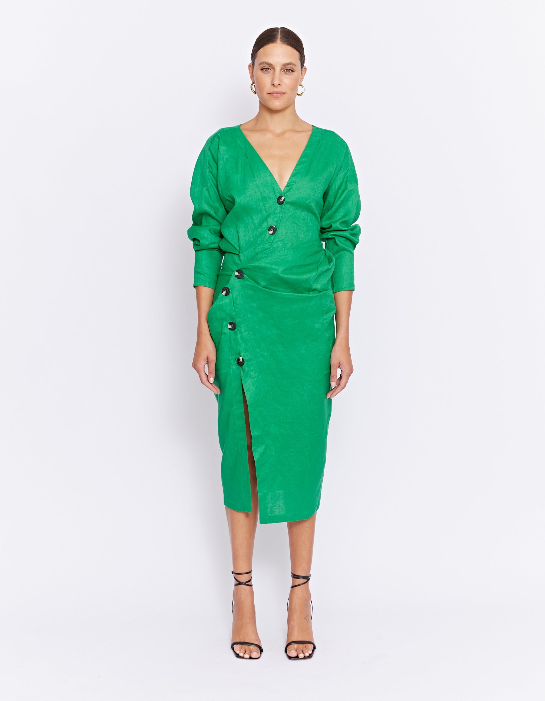 THE VITO TWIST DRESS | GREEN