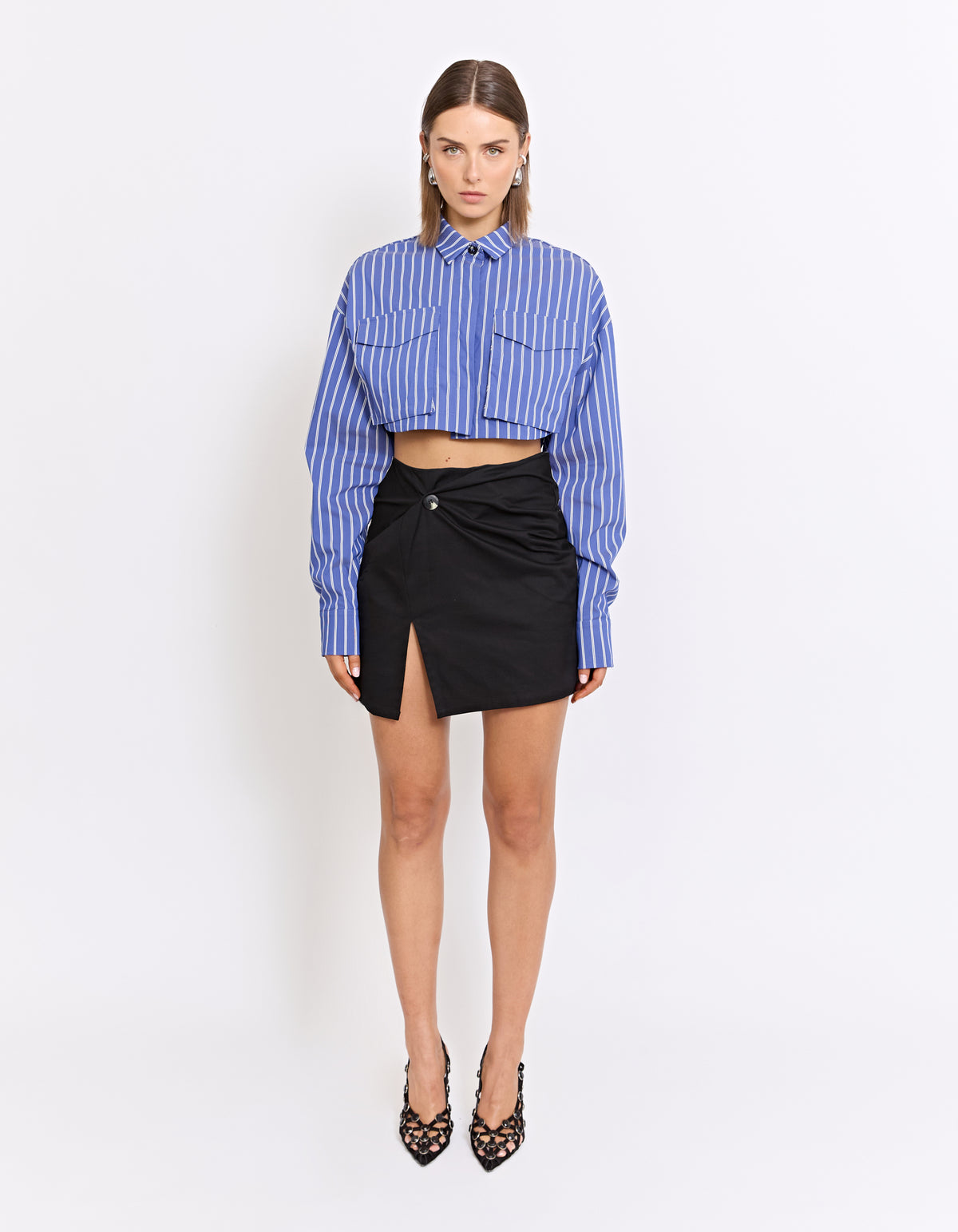 EDAN CROPPED SHIRT | STRIPE