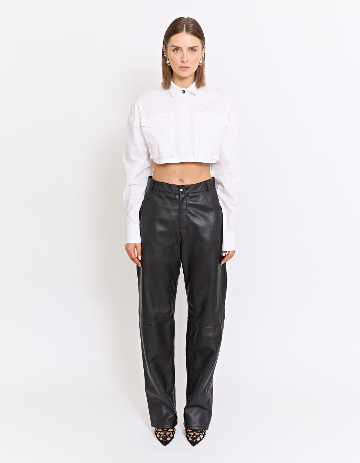 EDAN CROPPED SHIRT | WHITE