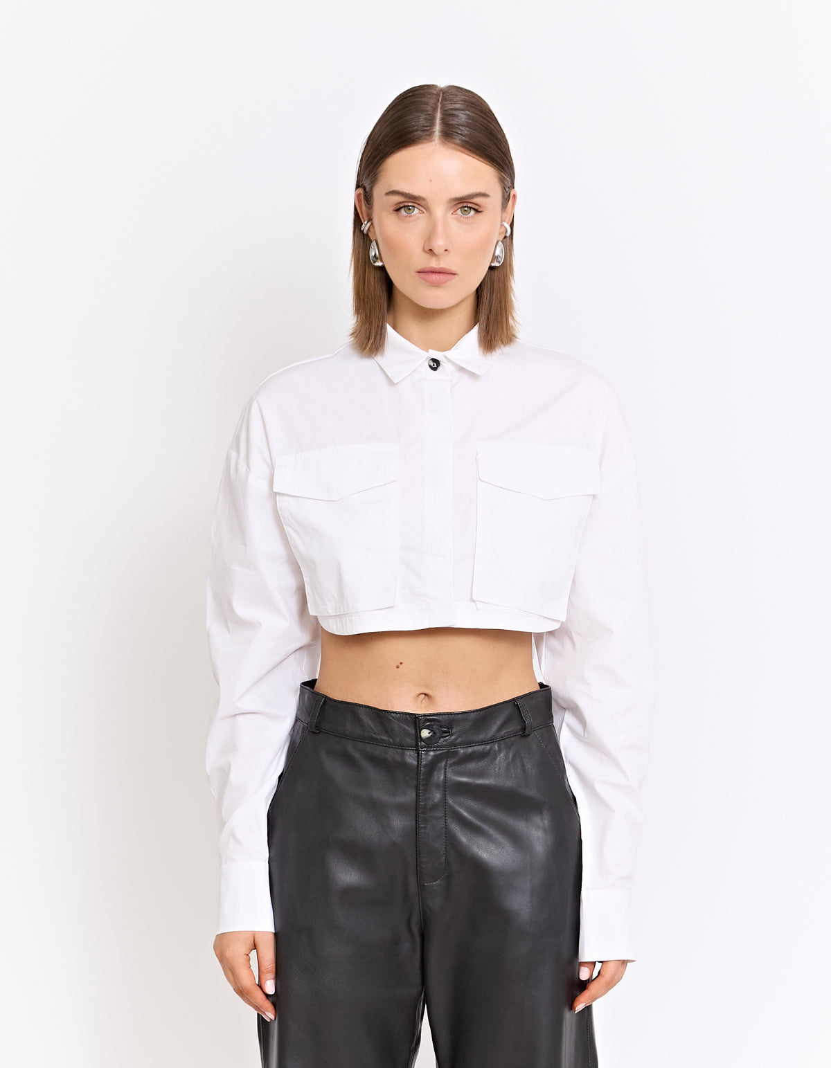 EDAN CROPPED SHIRT | WHITE