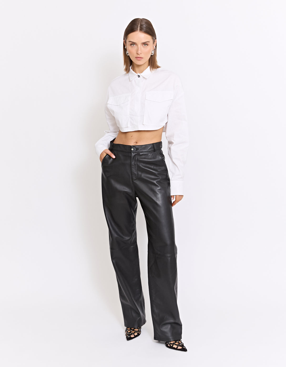 EDAN CROPPED SHIRT | WHITE