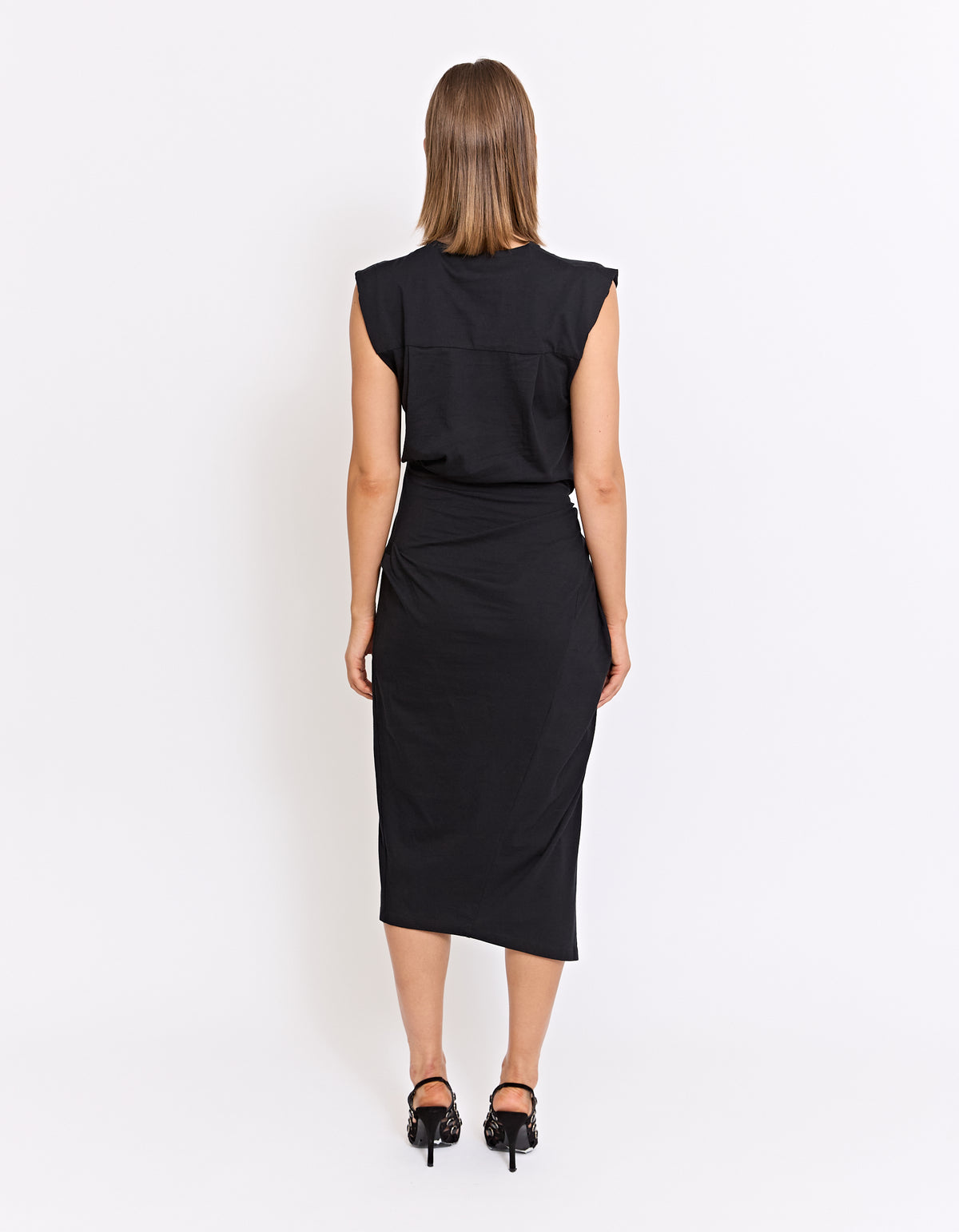 KASKADE TWIST DRESS | BLACK