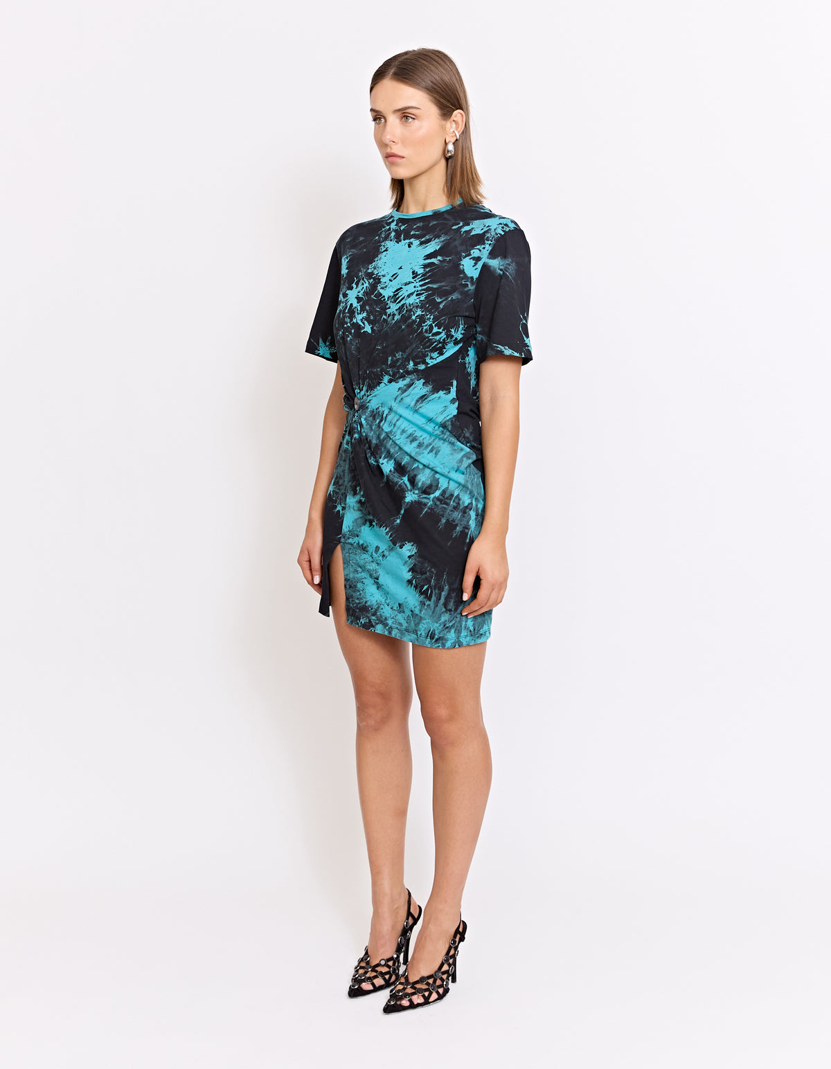 CASPIAN MINI TWIST DRESS | SPLASH