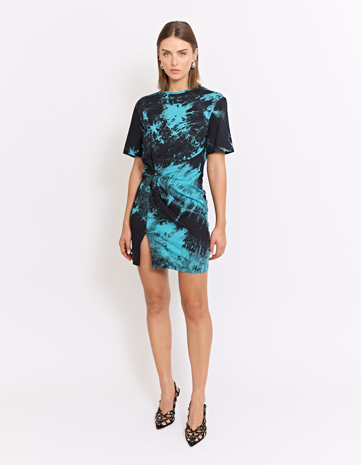 CASPIAN MINI TWIST DRESS | SPLASH