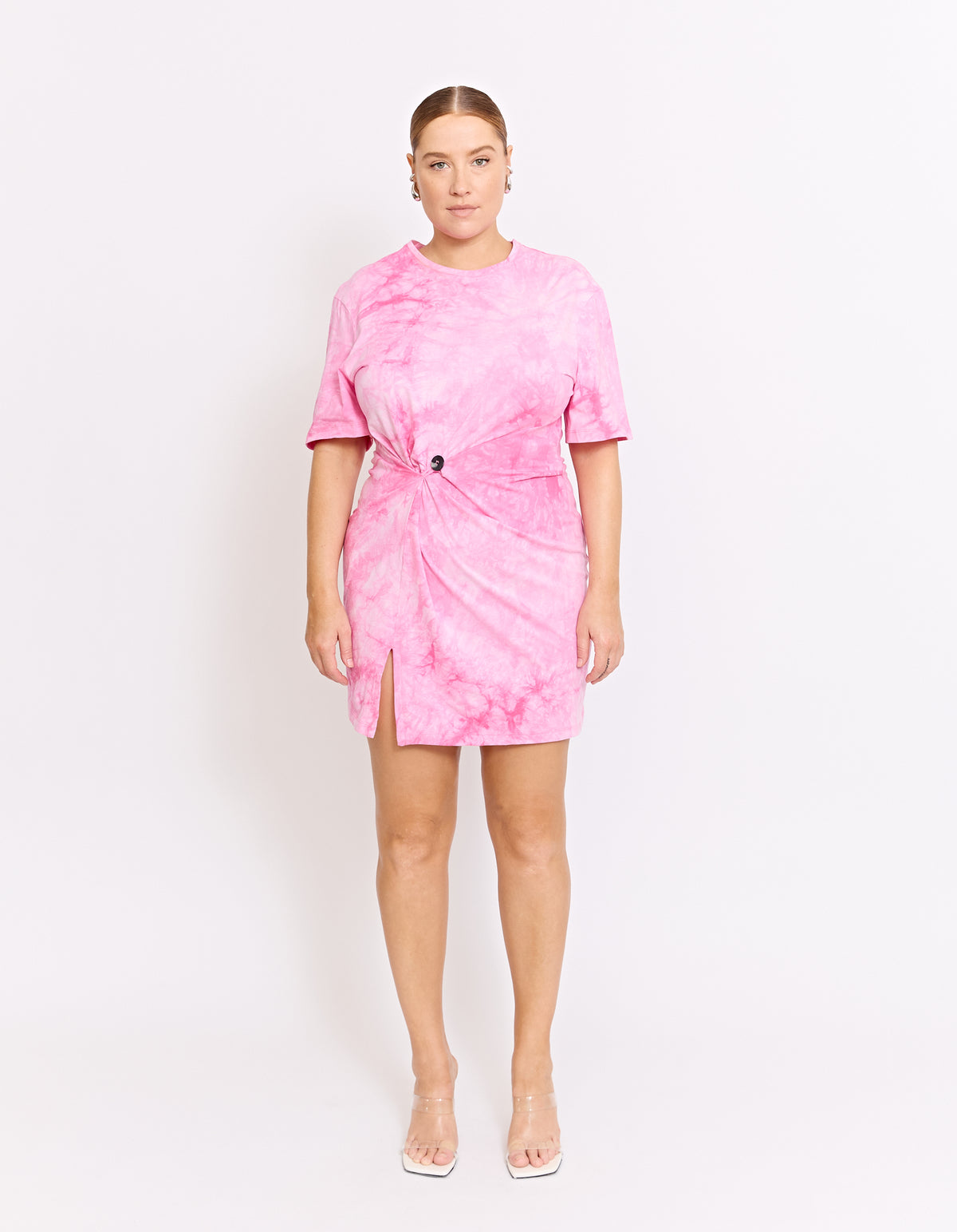 CASPIAN MINI TWIST DRESS | PINK