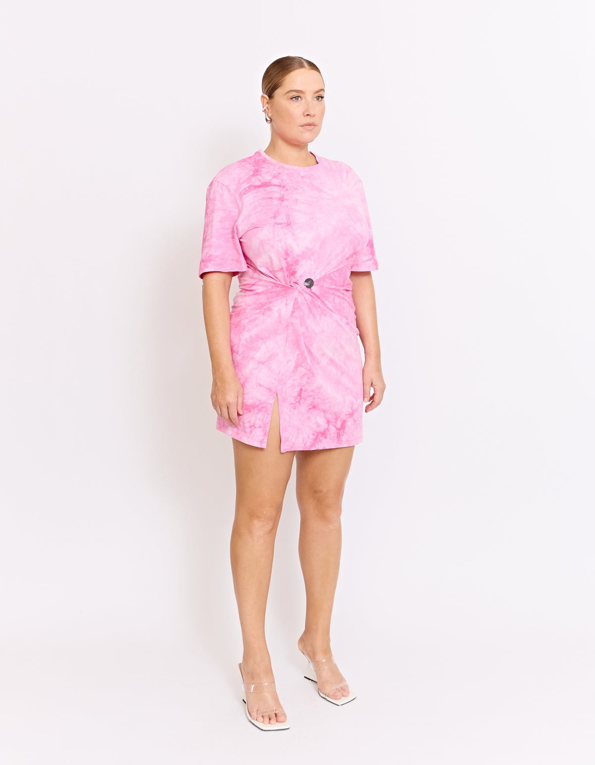 CASPIAN MINI TWIST DRESS | PINK