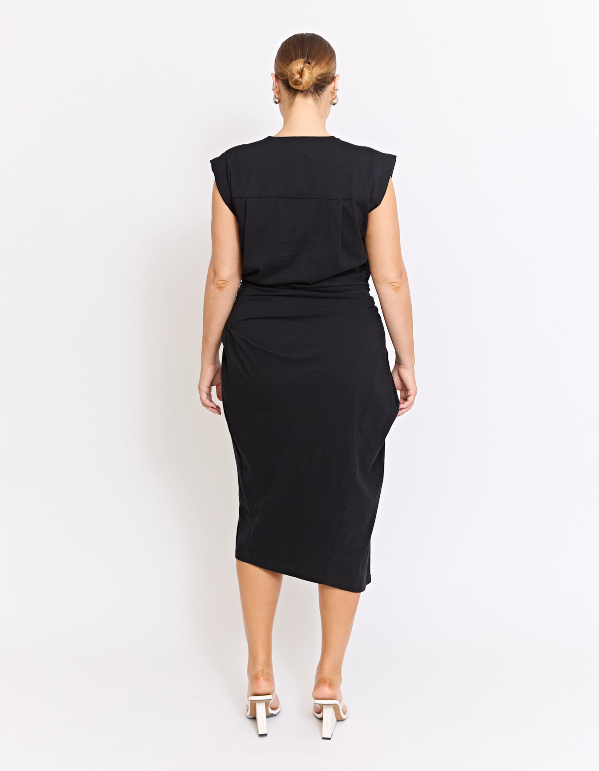 KASKADE TWIST DRESS | BLACK