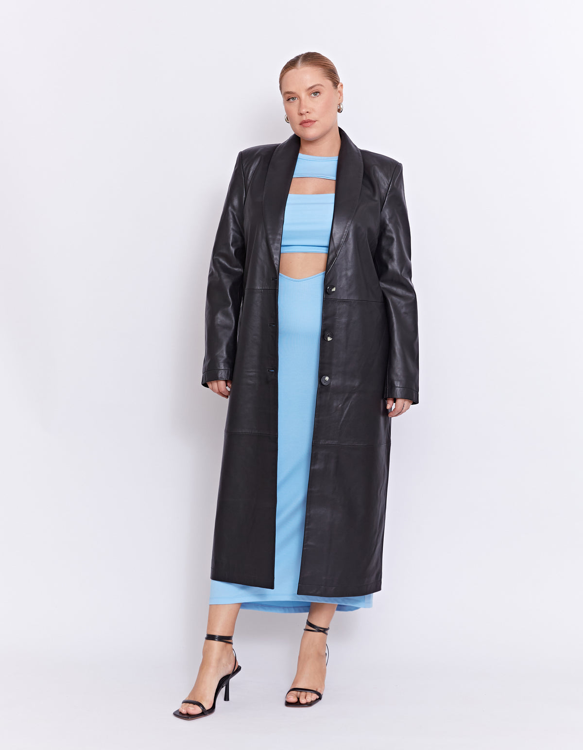 THE MARCELLE LEATHER COAT | BLACK