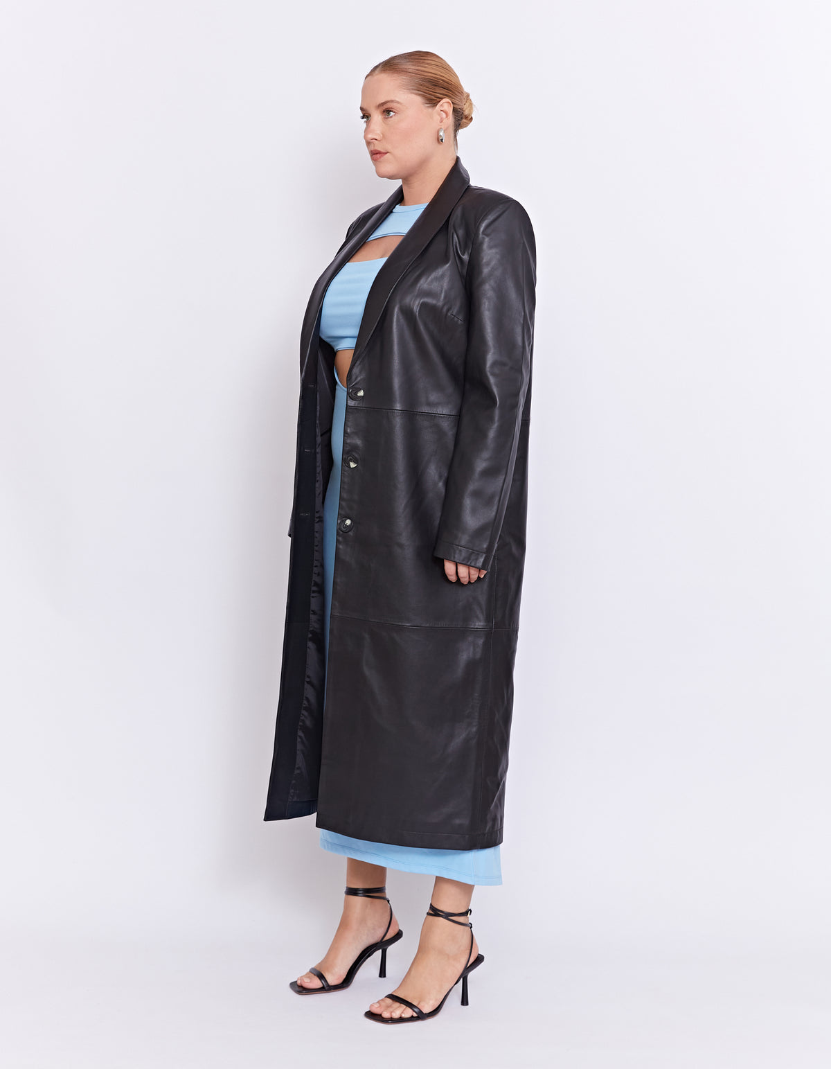 THE MARCELLE LEATHER COAT | BLACK