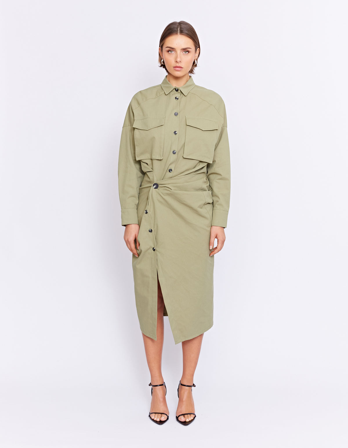 FORBES TWIST DRESS | PISTACHIO