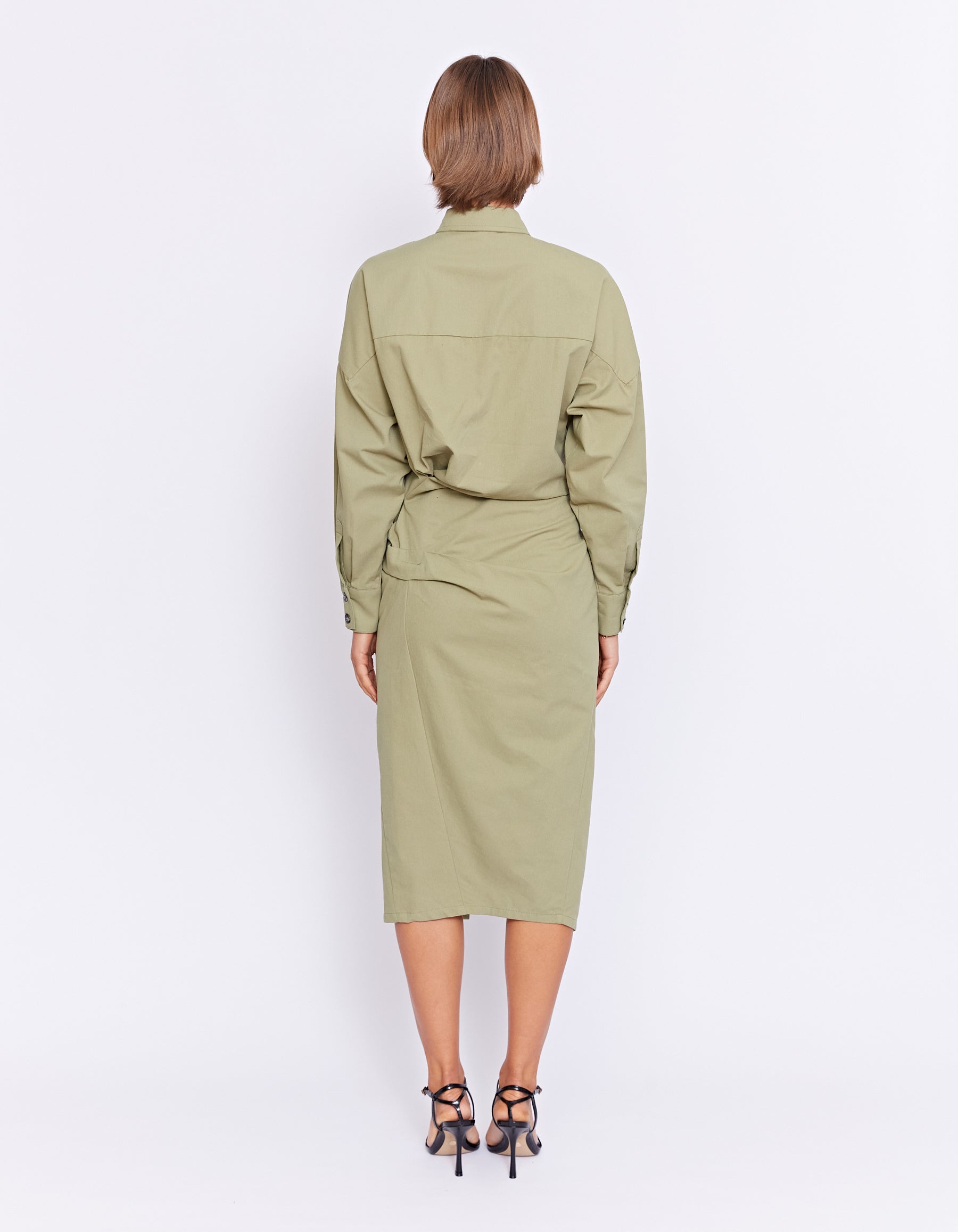 FORBES TWIST DRESS | PISTACHIO