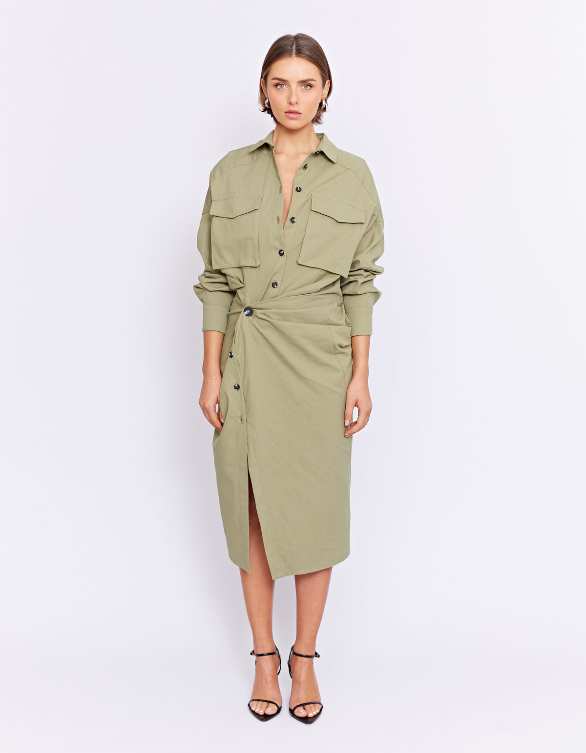 FORBES TWIST DRESS | PISTACHIO