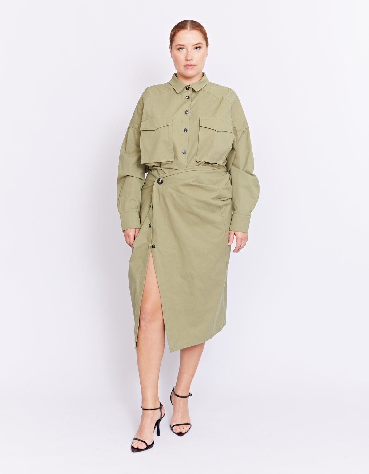 FORBES TWIST DRESS | PISTACHIO