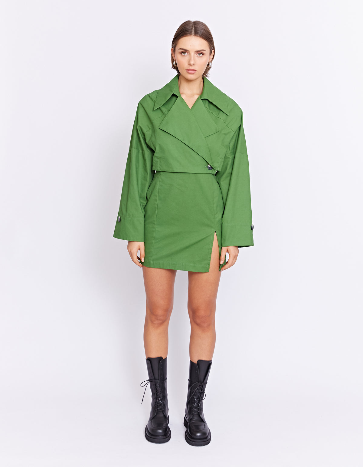 THE MONROE TRENCH DRESS | LEAF