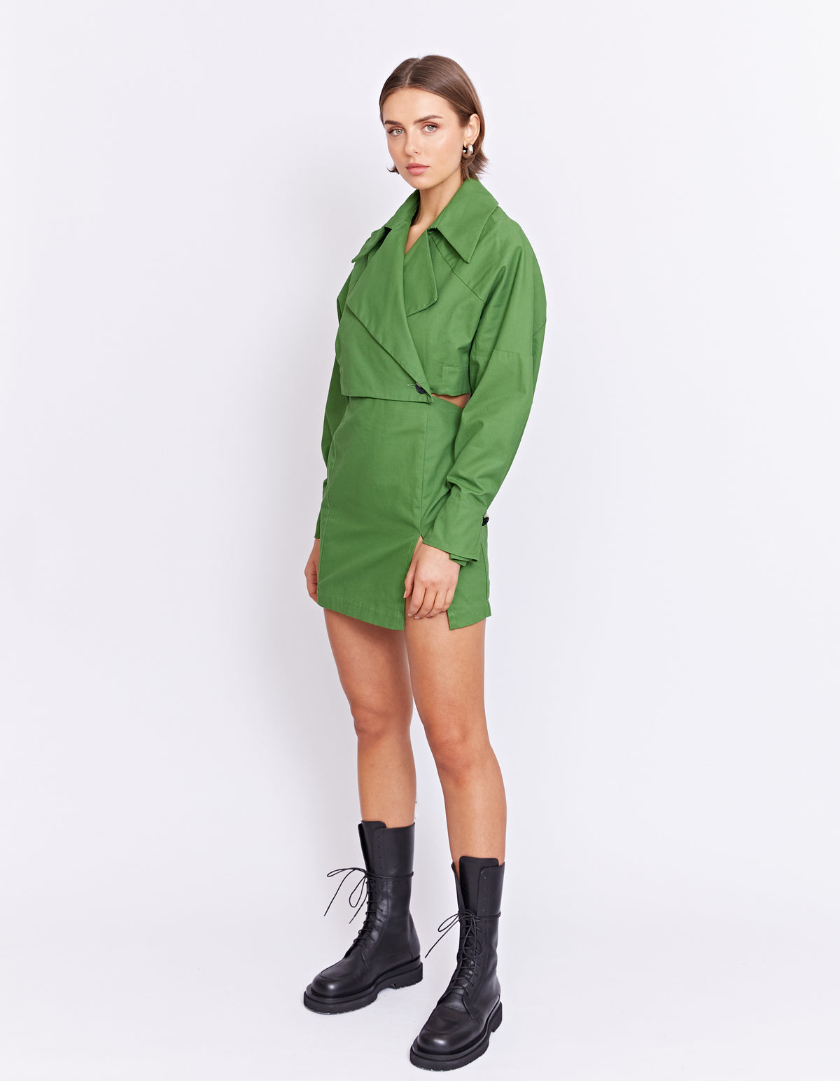 THE MONROE TRENCH DRESS | LEAF