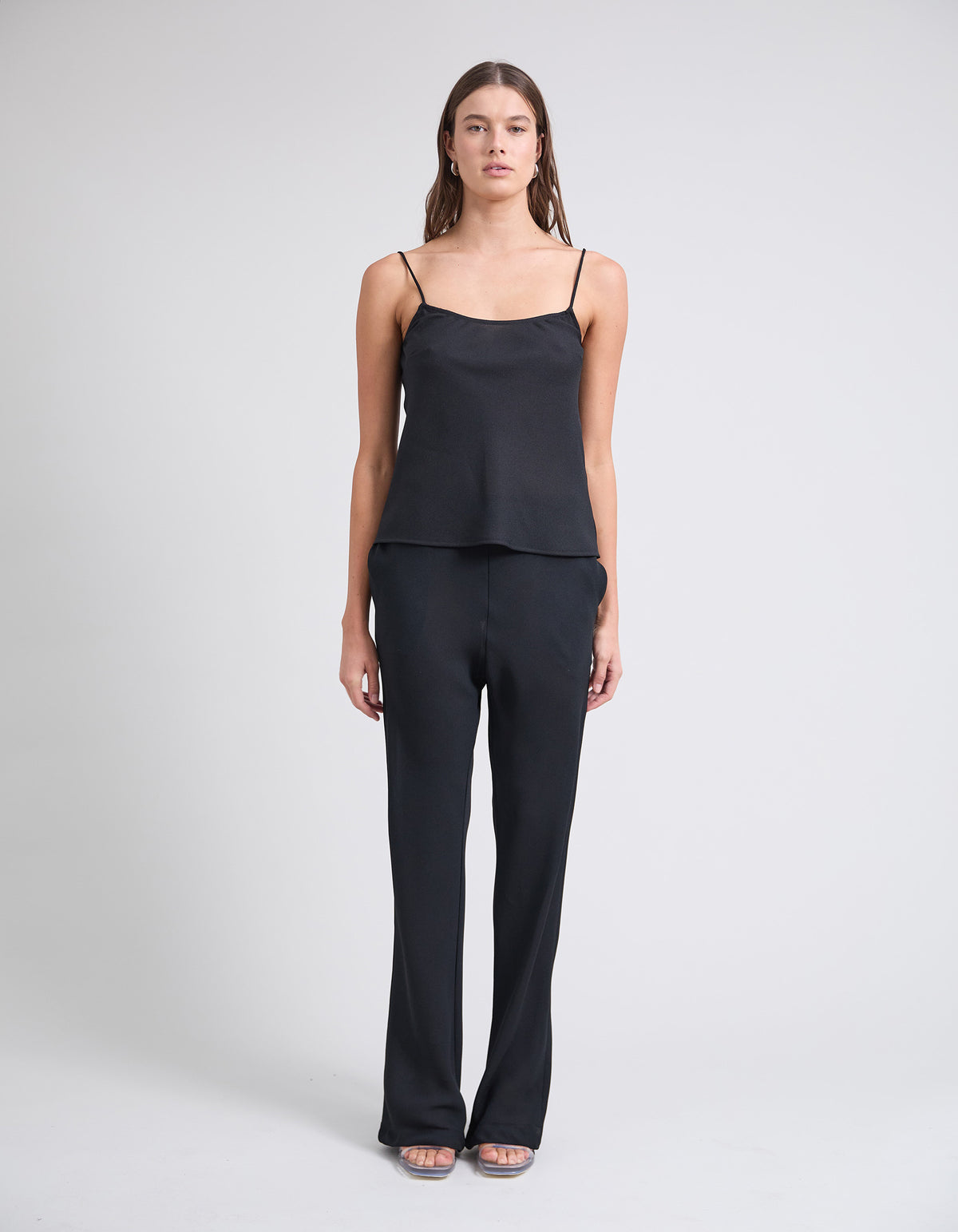 GIANNI BIAS CUT PANT | BLACK