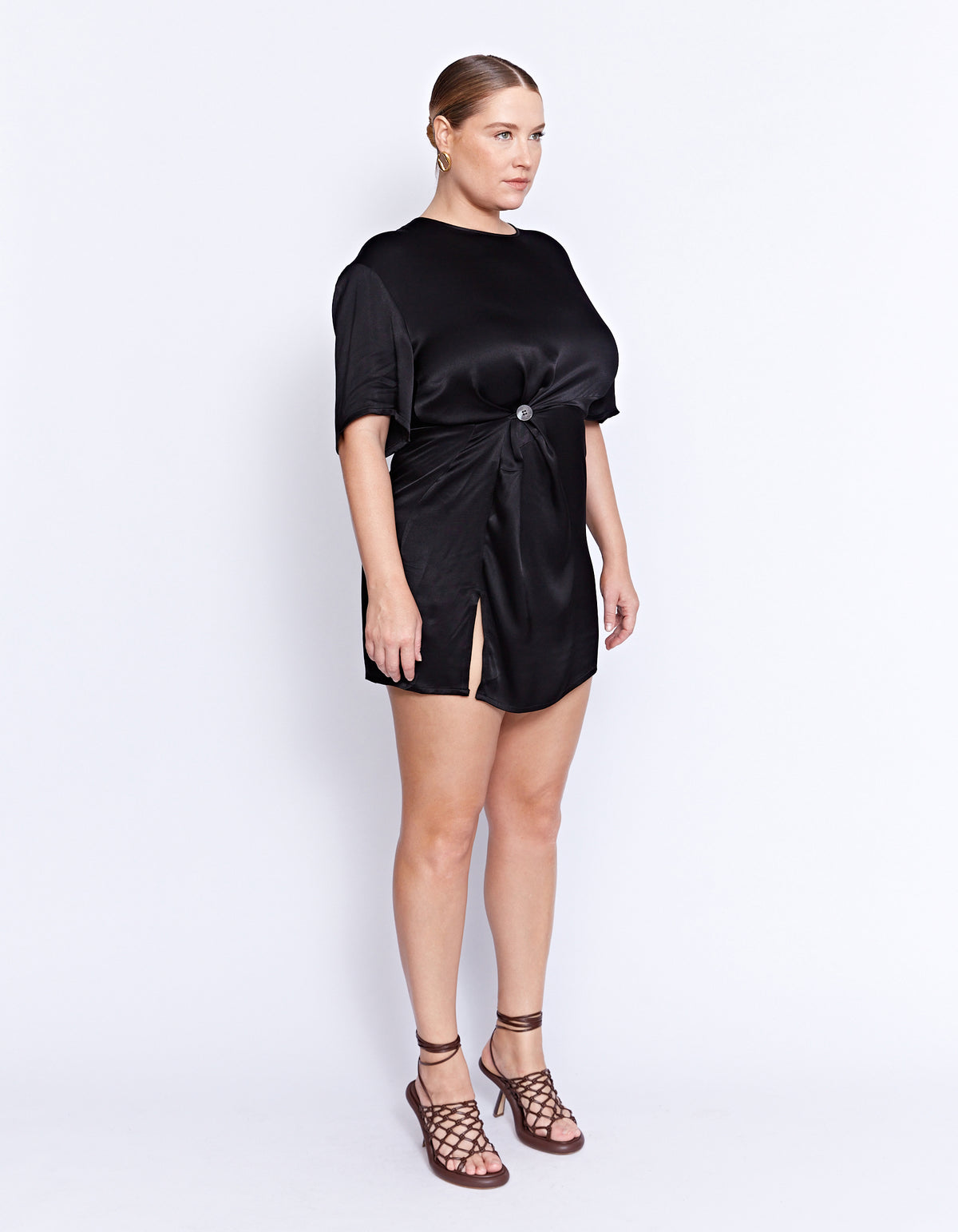 CARRINGTON TWIST DRESS  | BLACK