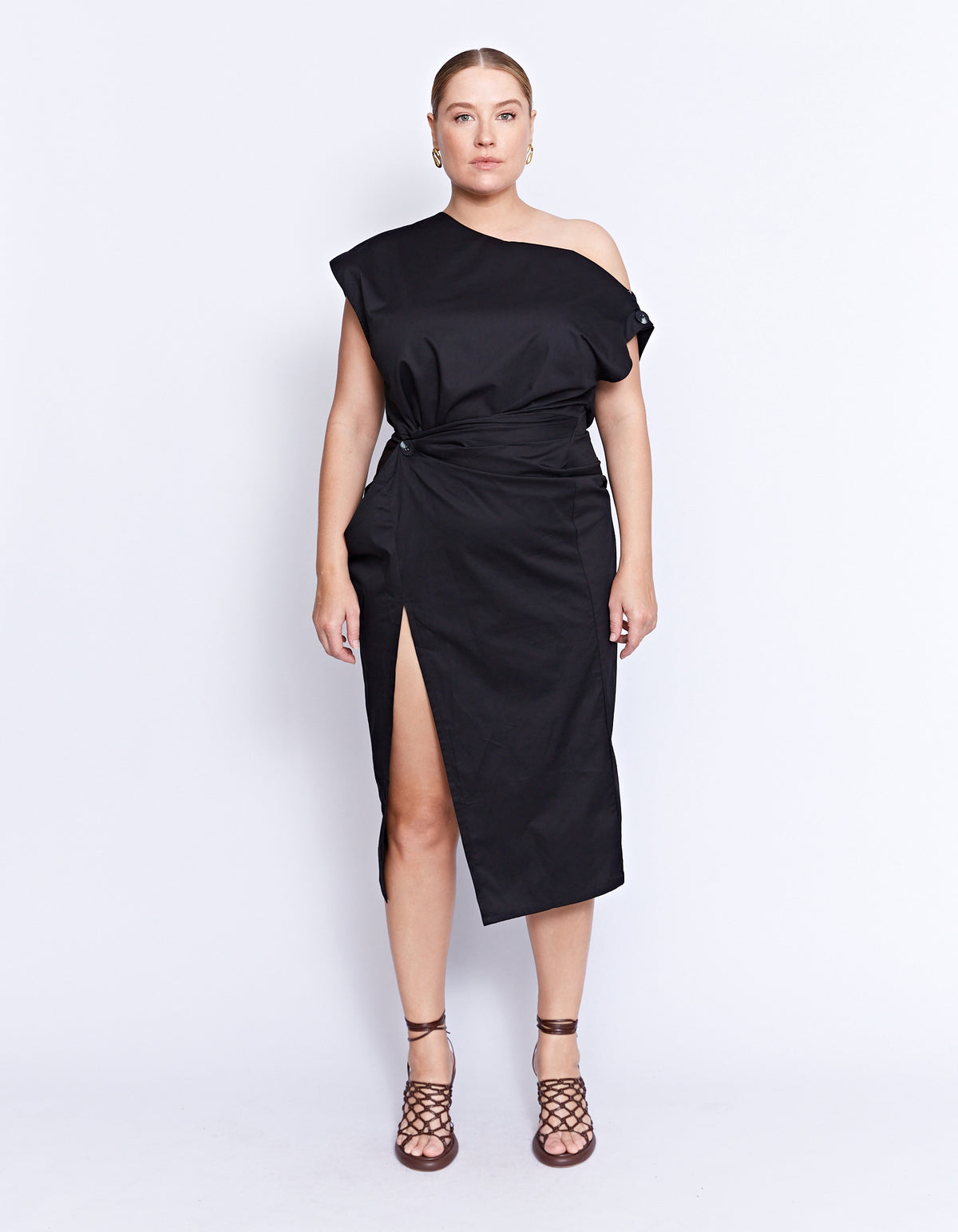 GRENADA MIDI DRESS | BLACK