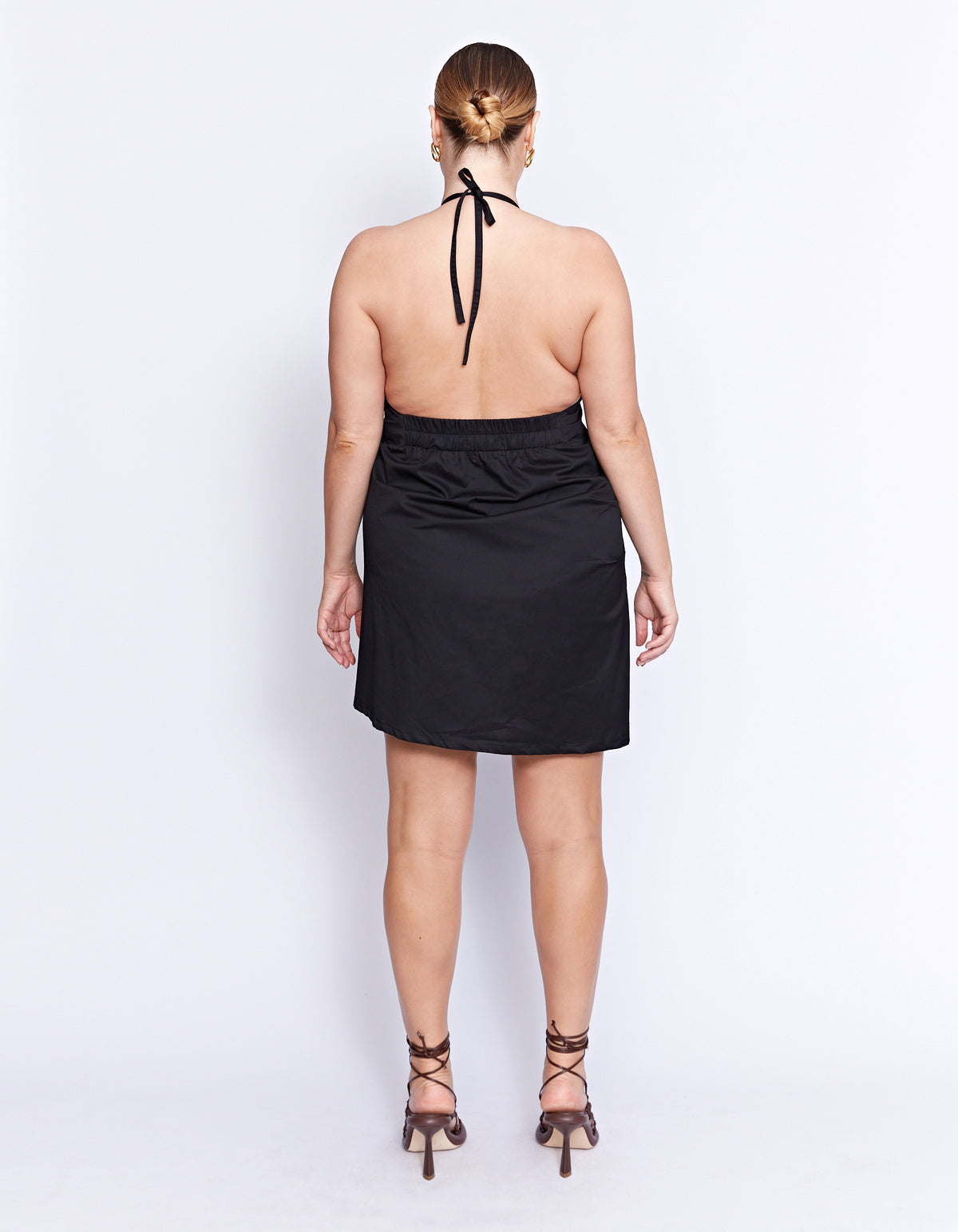 TORRENCE HALTER DRESS | BLACK