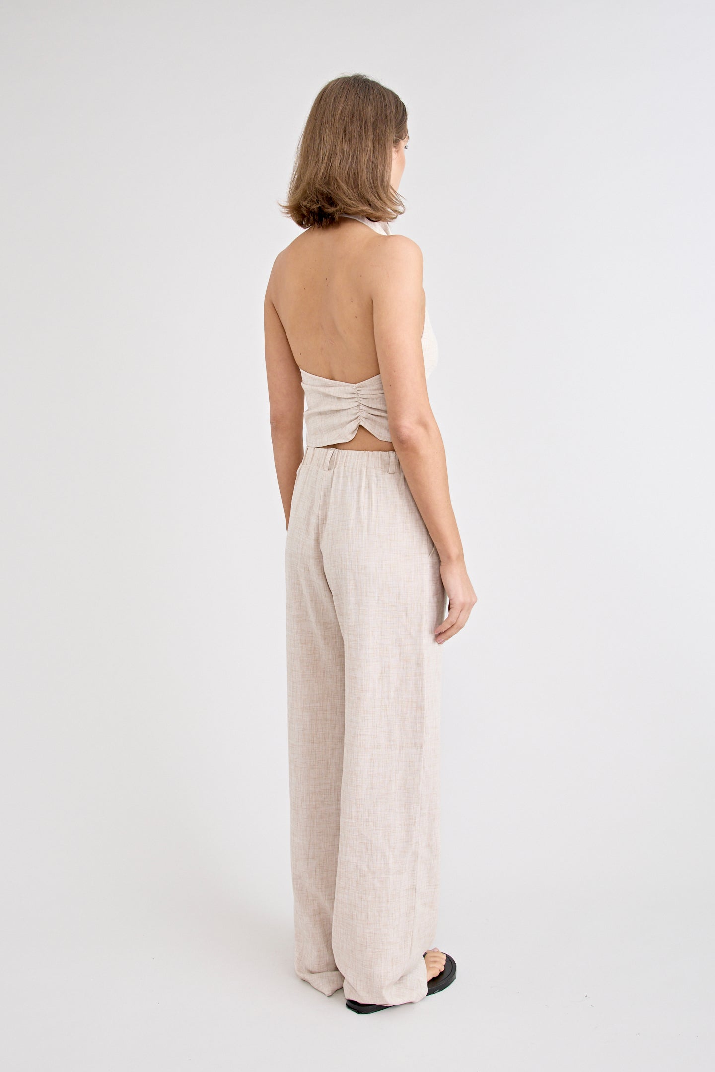PINO COWL NECK TOP | NATURAL