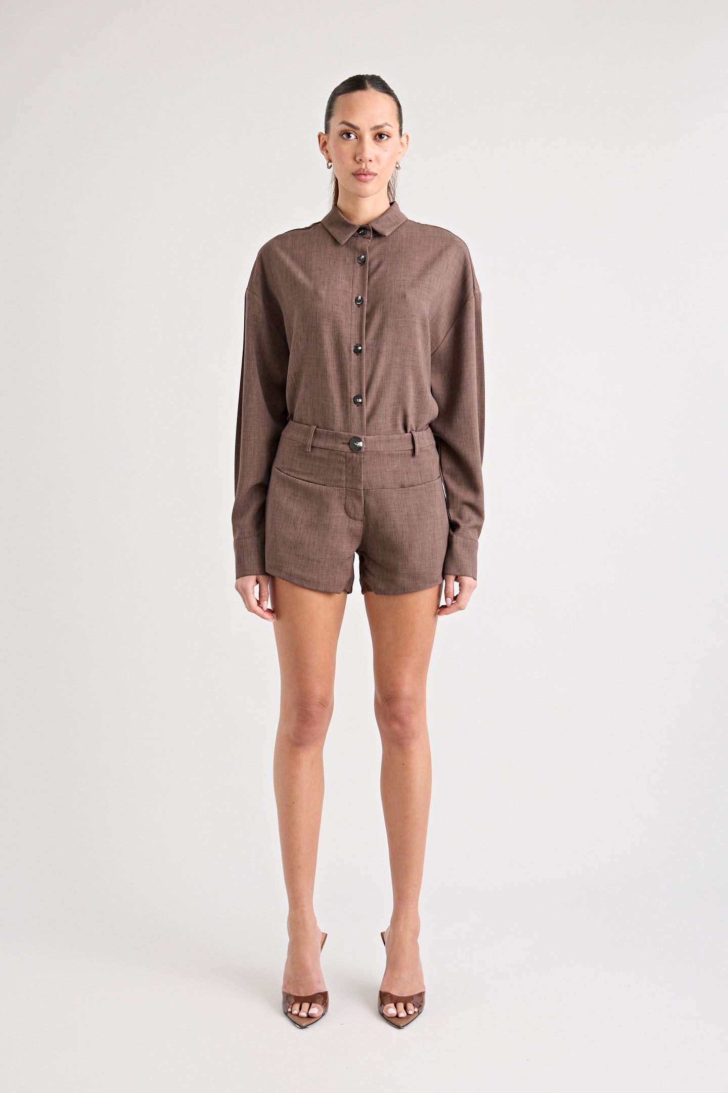 PINO TAILORED SHORT | CHOCOLATE