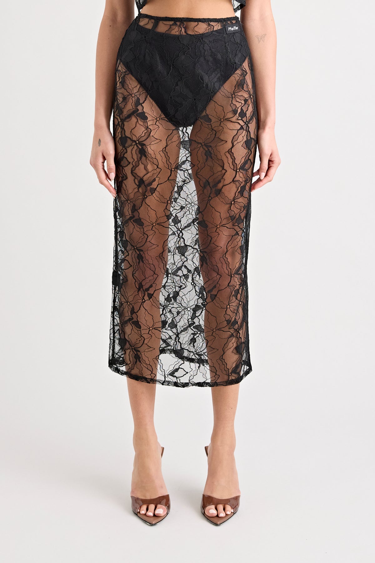 ASTRID LACE SKIRT | BLACK