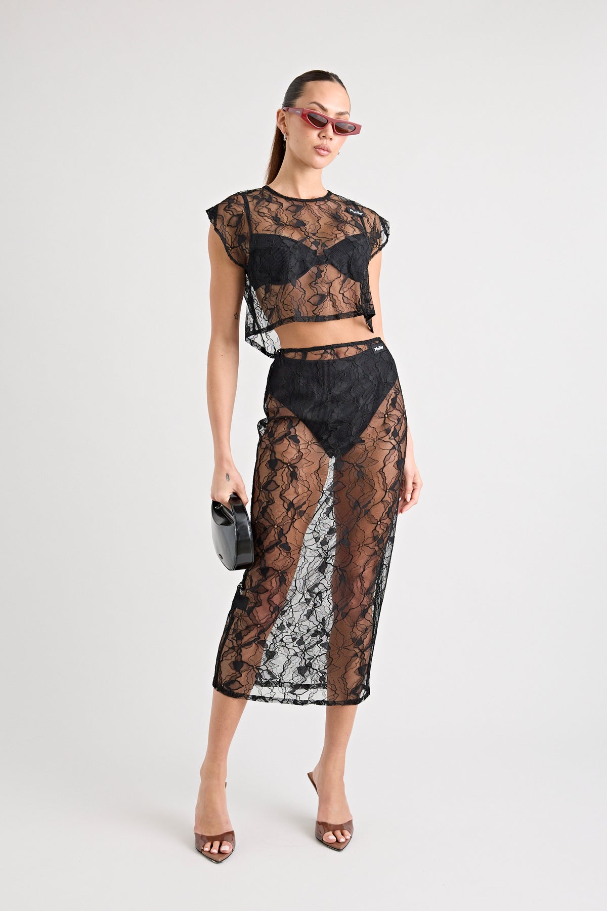 ASTRID LACE SKIRT | BLACK