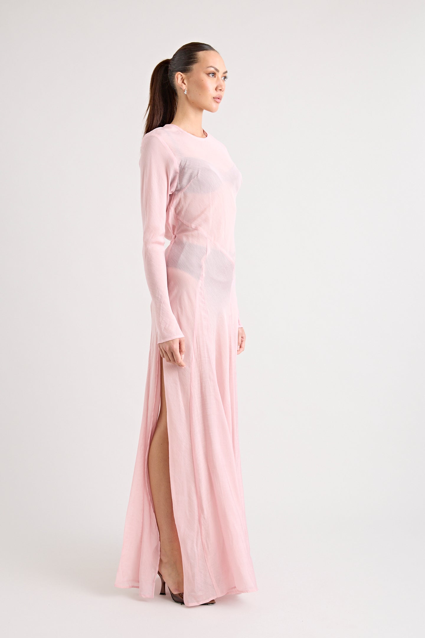 TERRAZZA SHEER GOWN | PINK