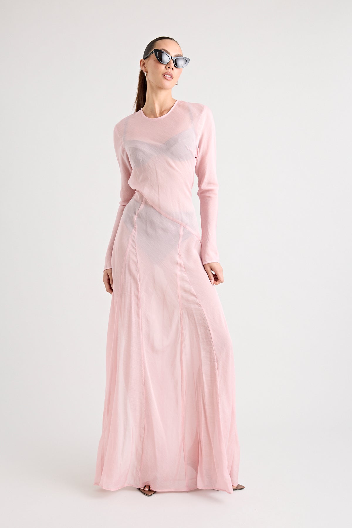 TERRAZZA SHEER GOWN | PINK