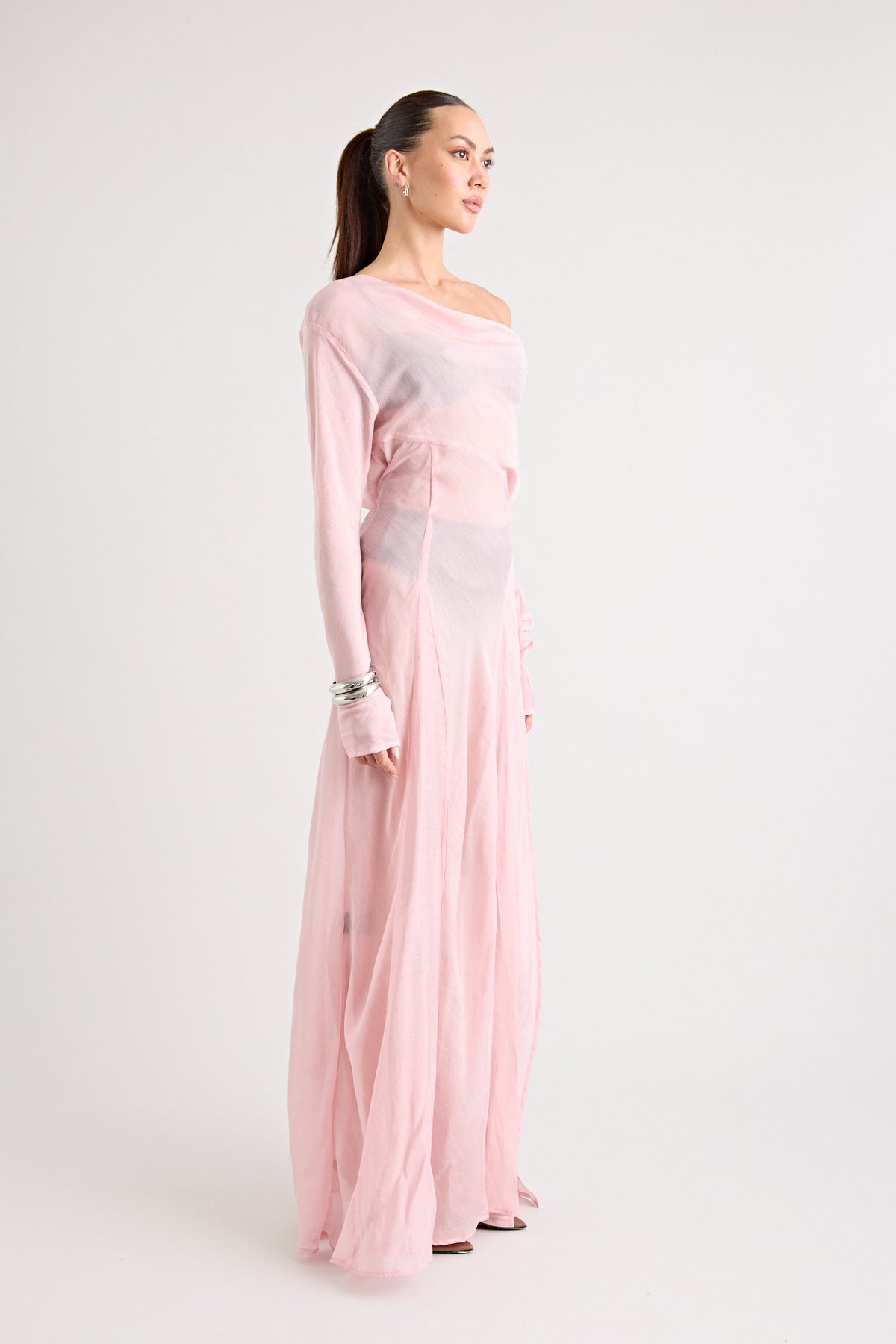 TERRAZZA SHEER GOWN | PINK