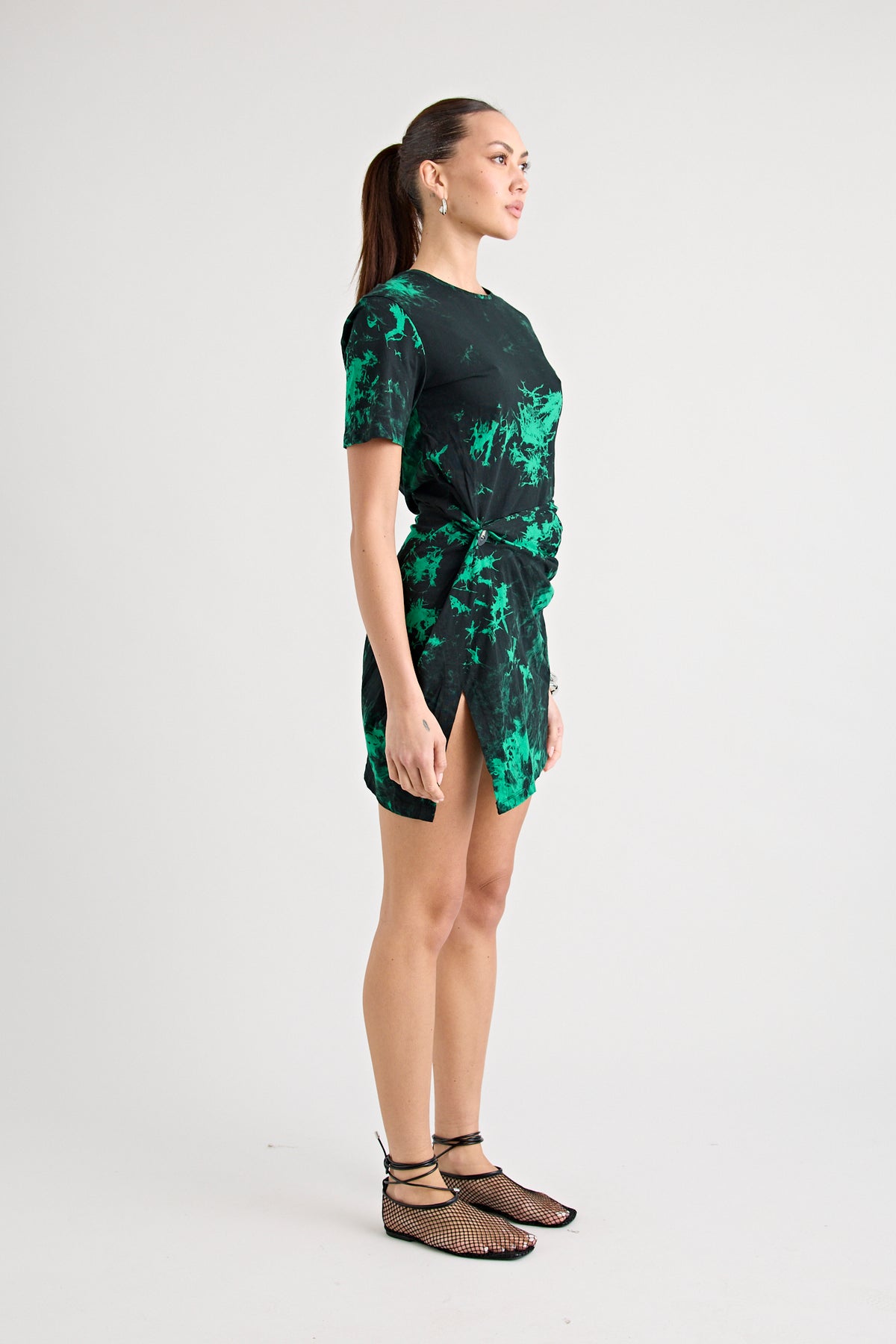 Enzo Twist Dress | Ink