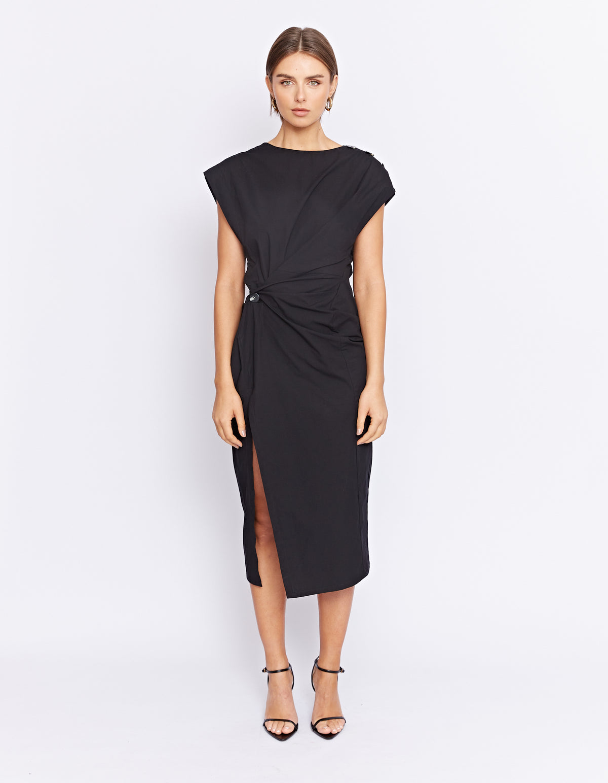 GRENADA MIDI DRESS | BLACK