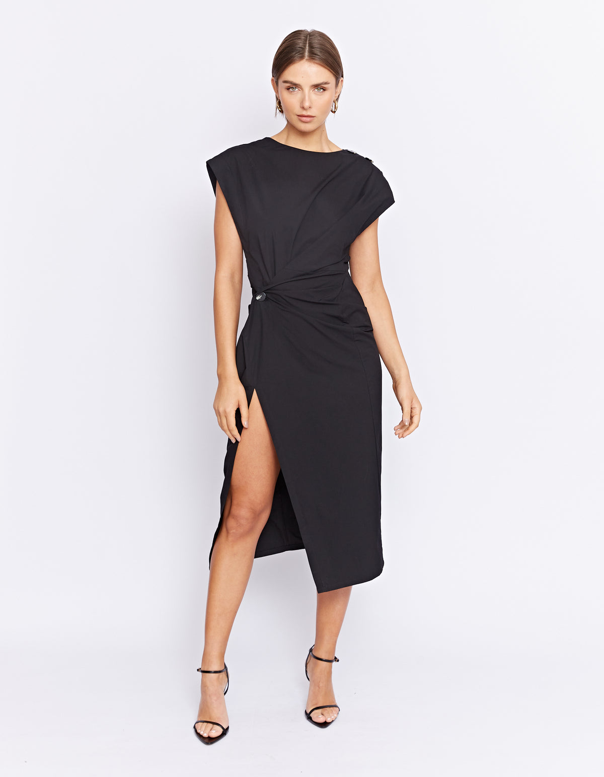 GRENADA MIDI DRESS | BLACK