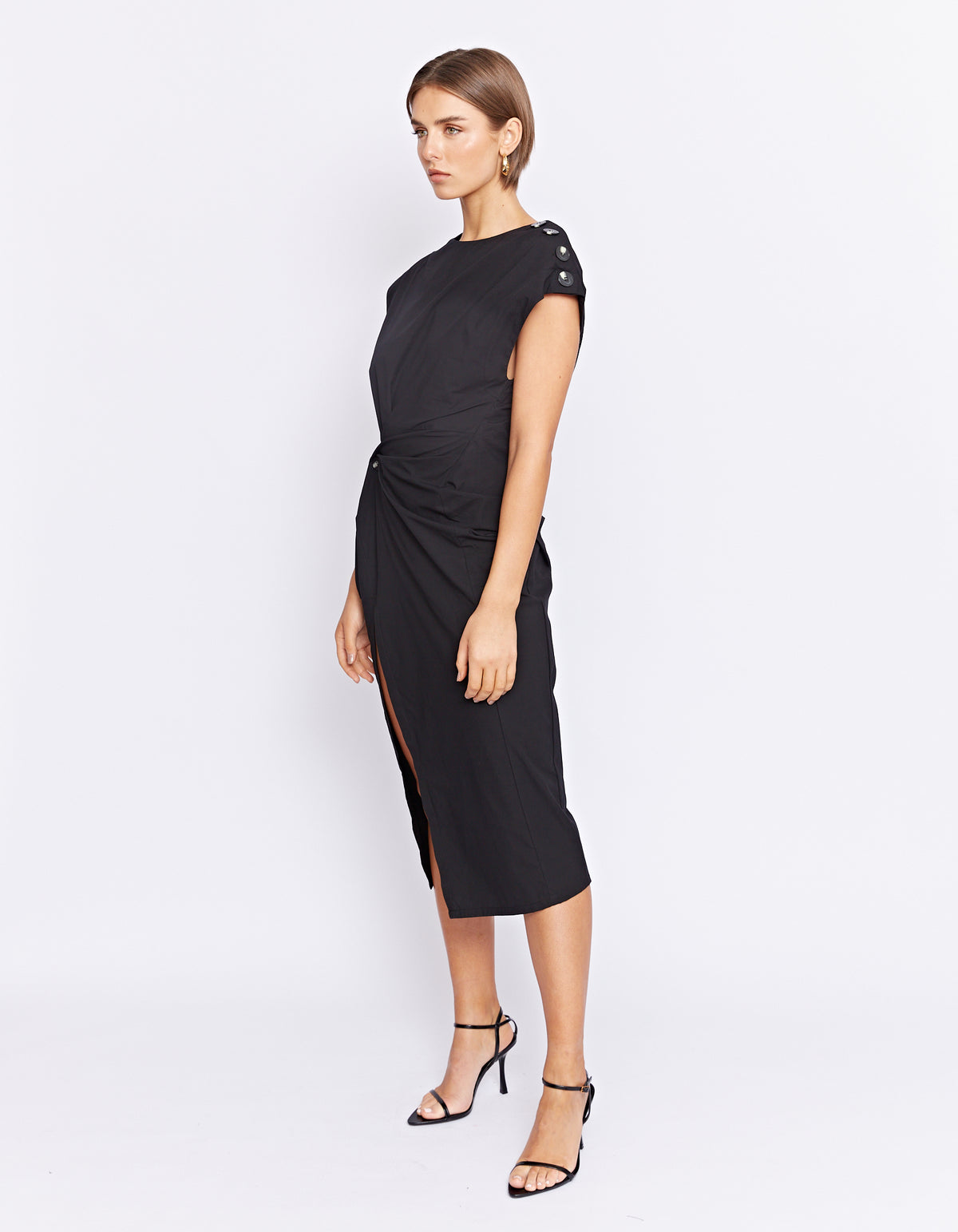 GRENADA MIDI DRESS | BLACK