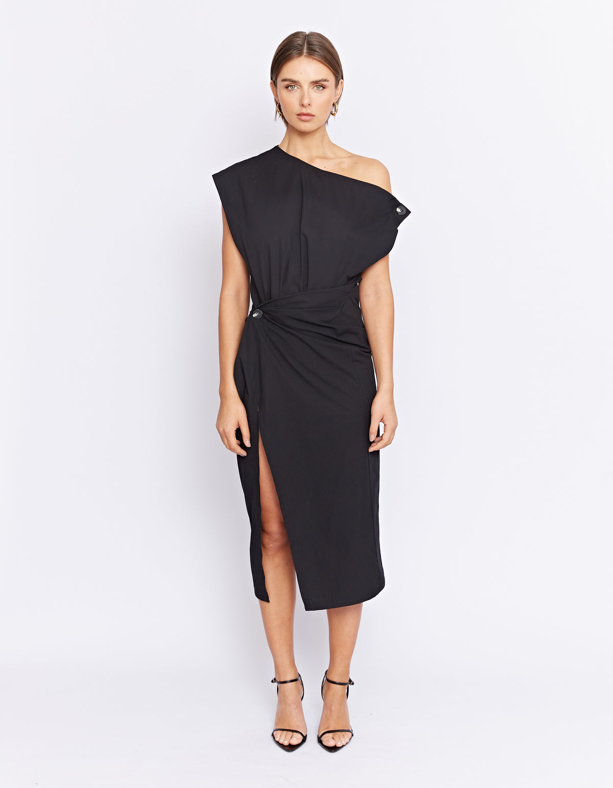 GRENADA MIDI DRESS | BLACK