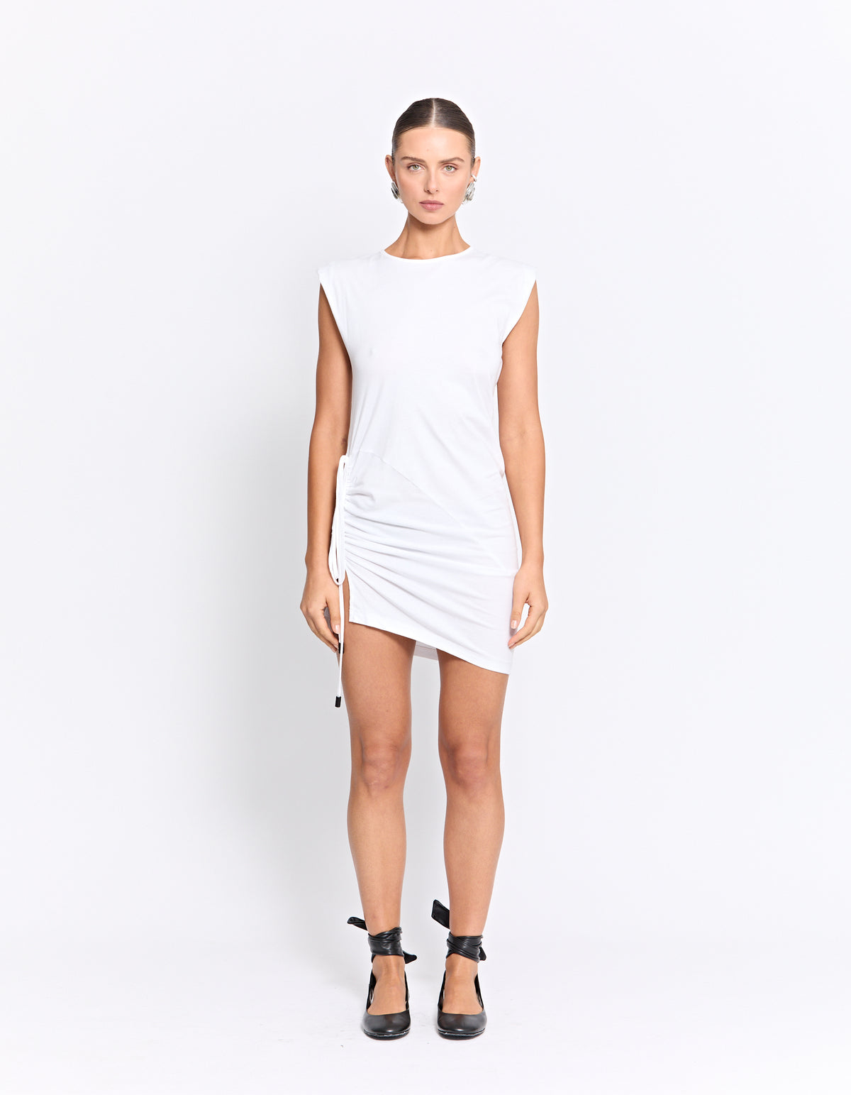 HARRY REVERSIBLE MINI DRESS | POWDER