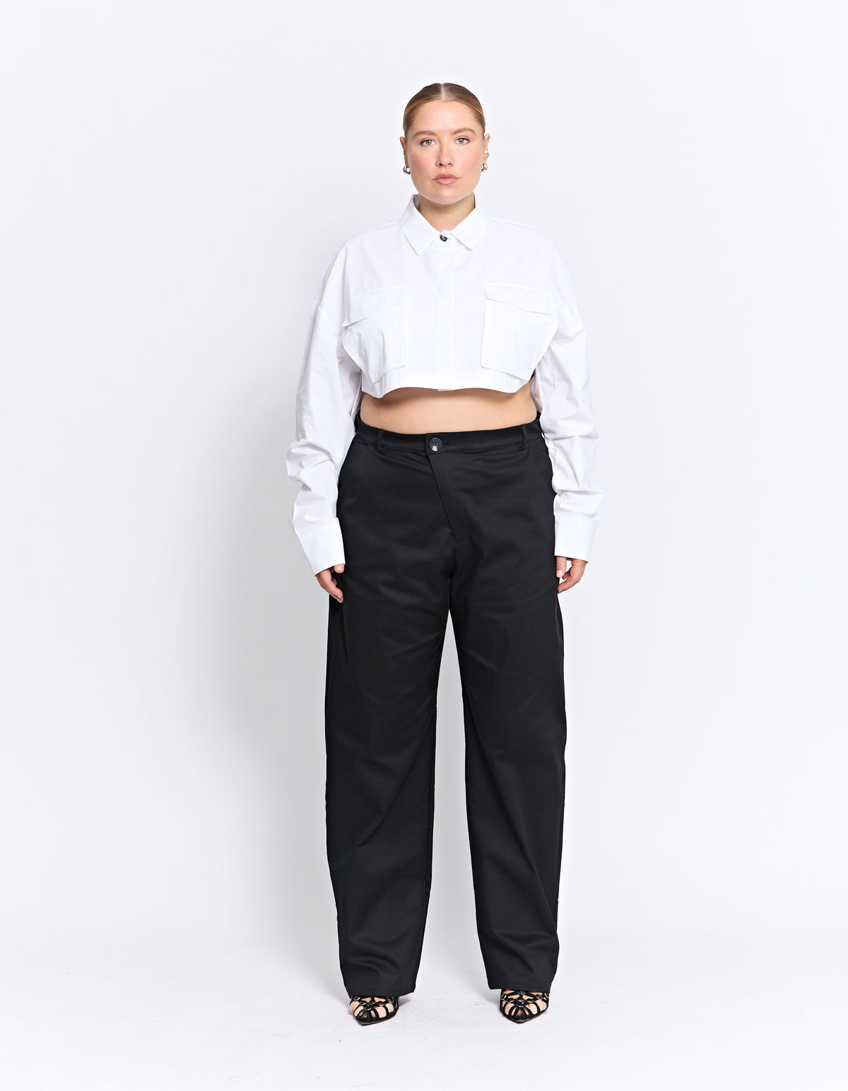 EDAN CROPPED SHIRT | WHITE