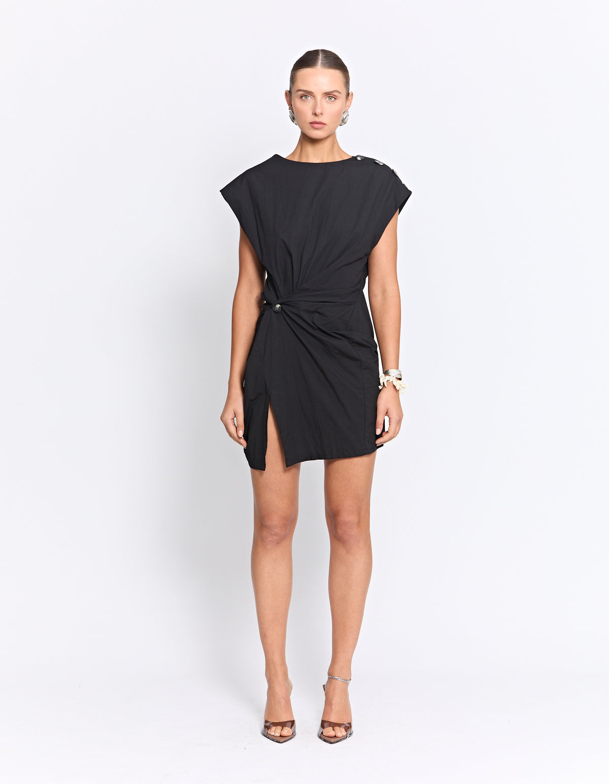 GRENADA MINI TWIST DRESS | BLACK