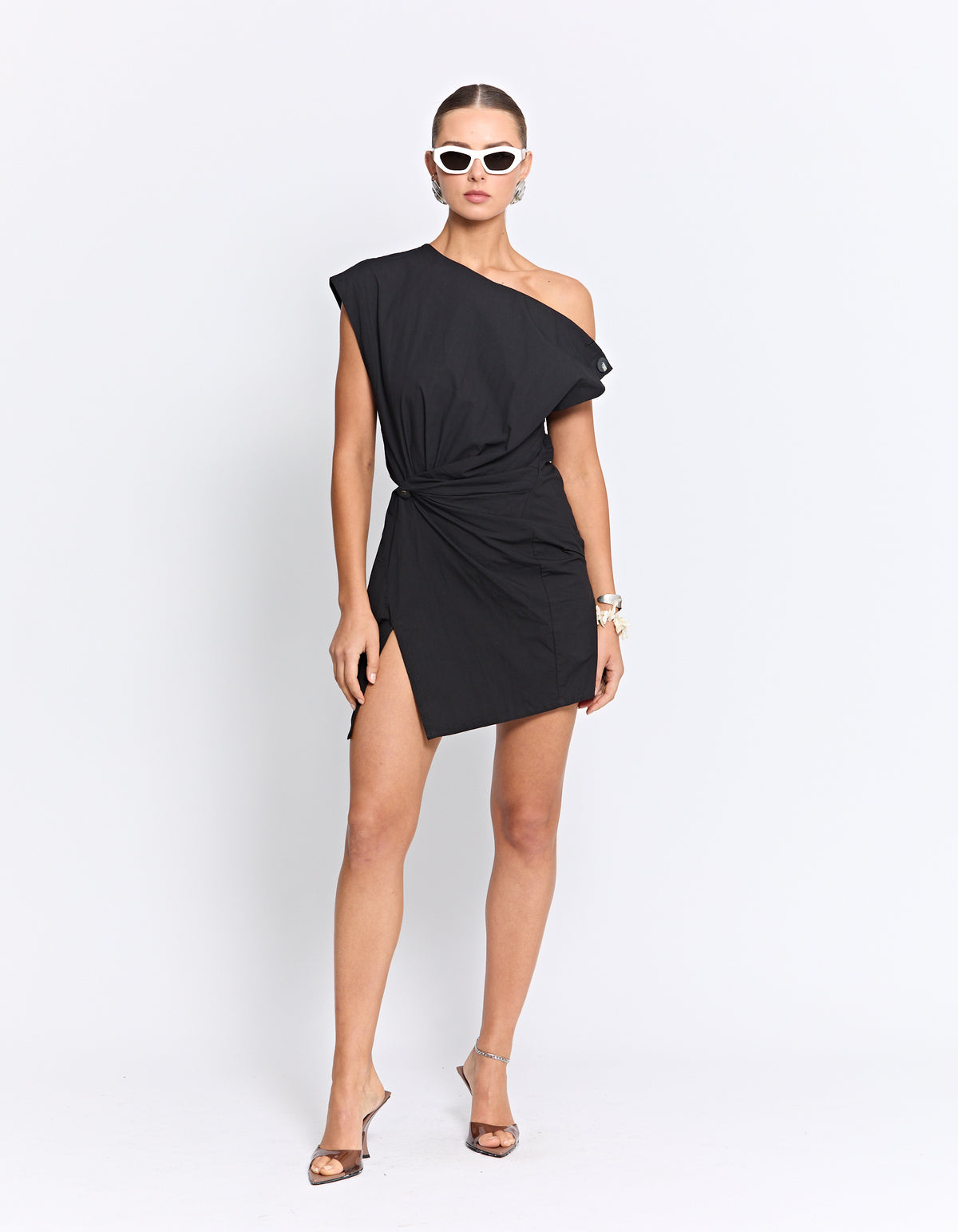 GRENADA MINI TWIST DRESS | BLACK