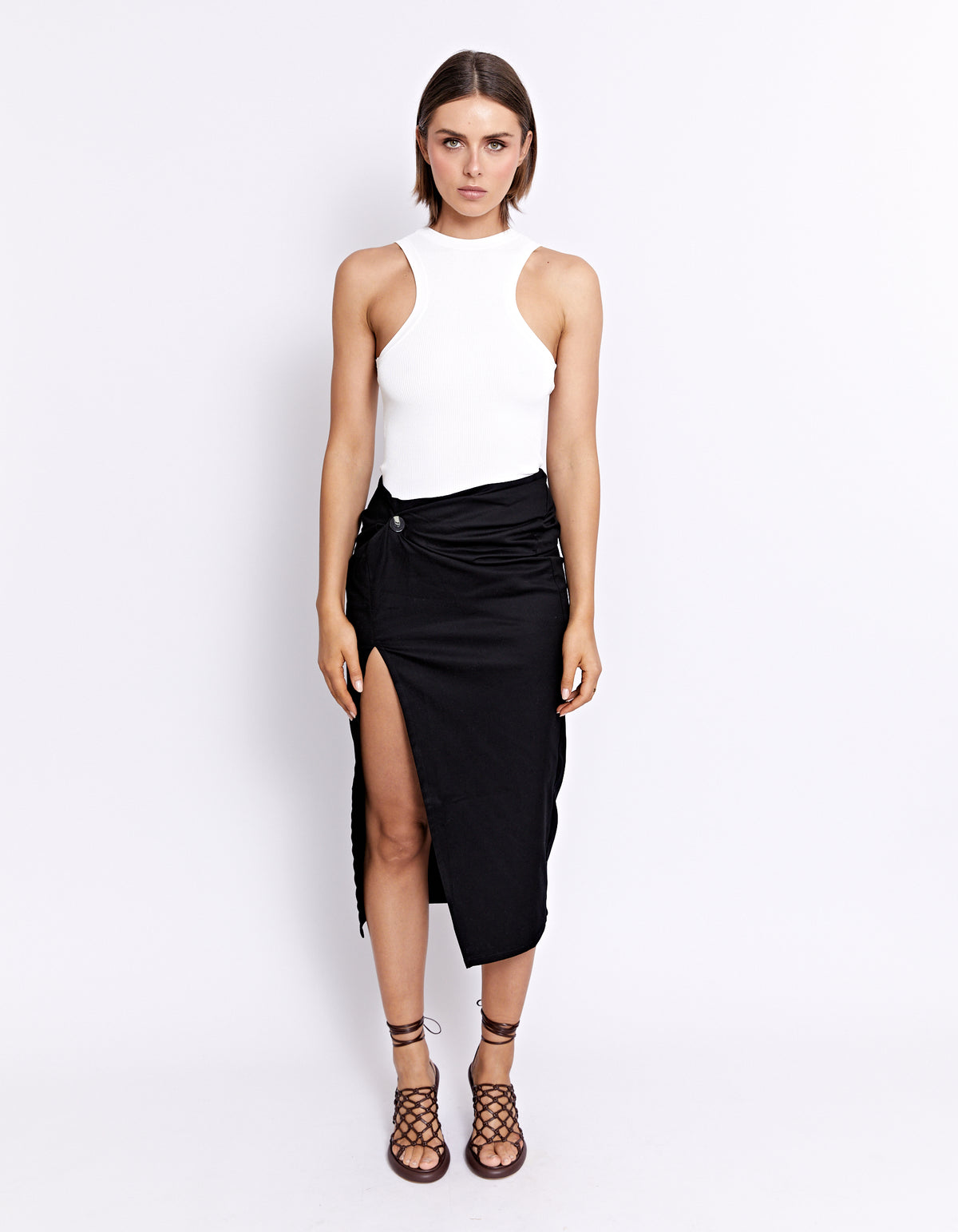 PARKS MIDI SKIRT | BLACK