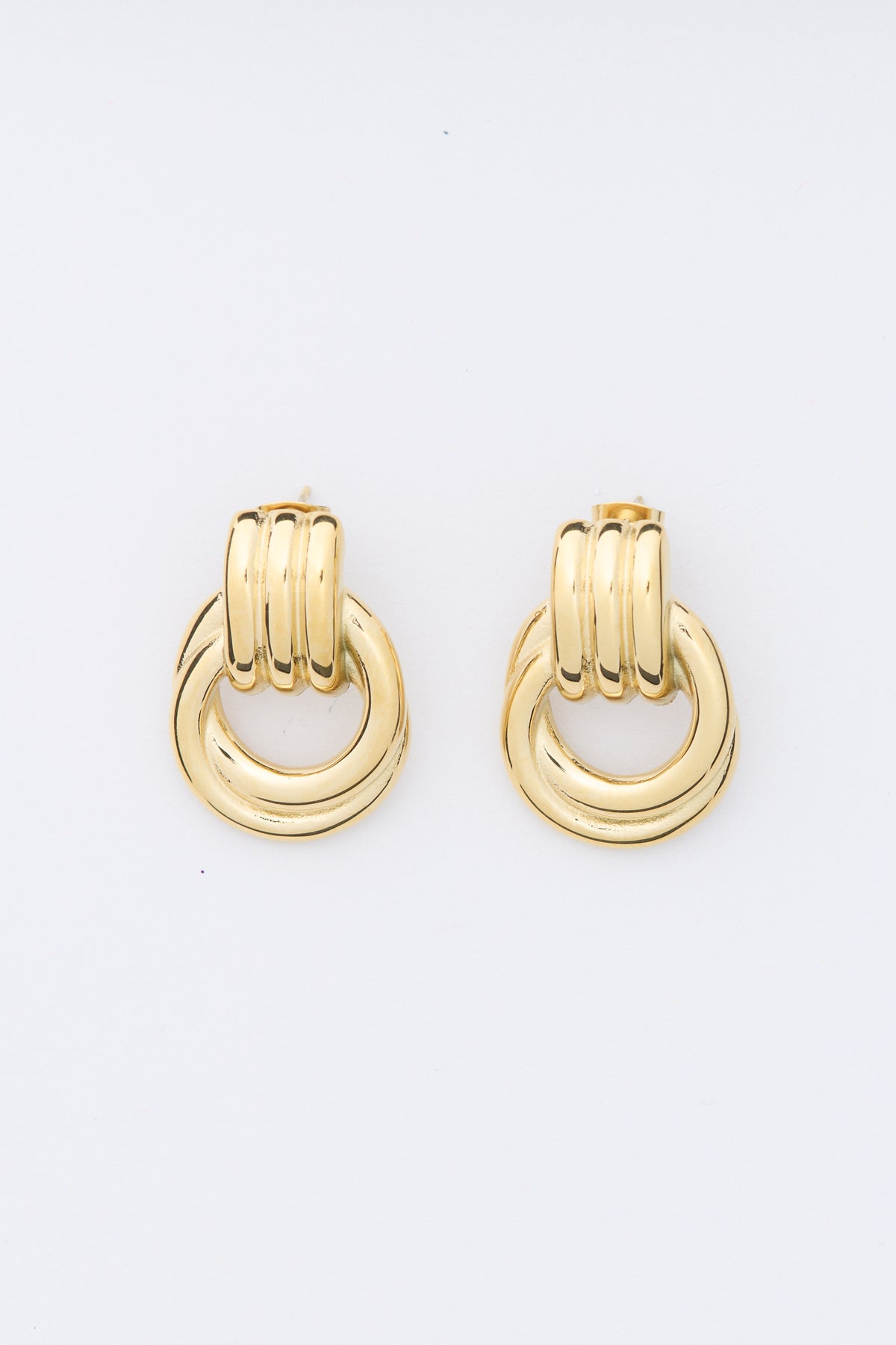 KNOT CIRCLE EARRINGS | GOLD