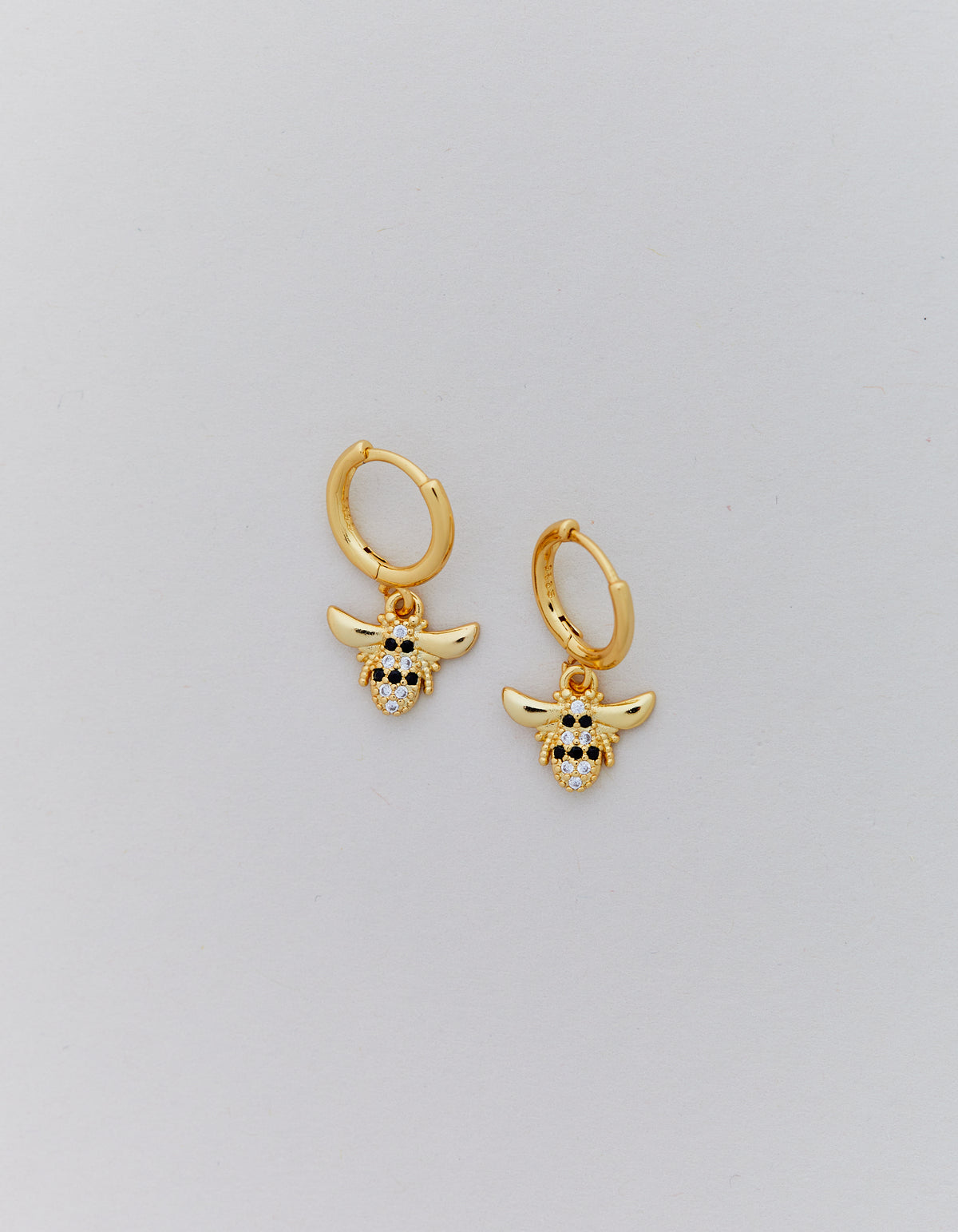 BEE MINI HOOPS GOLD