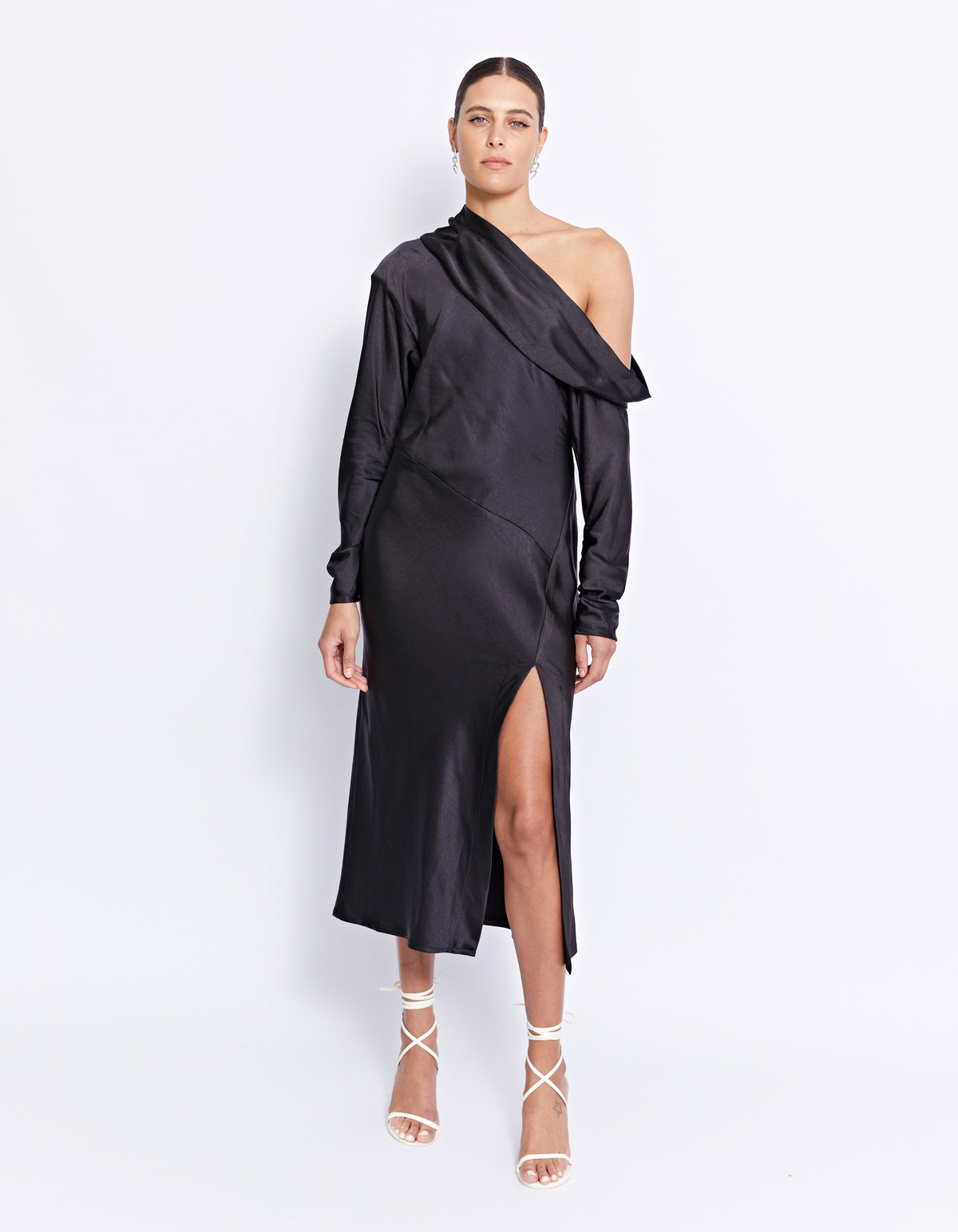 SUKIE MIDI DRESS | BLACK